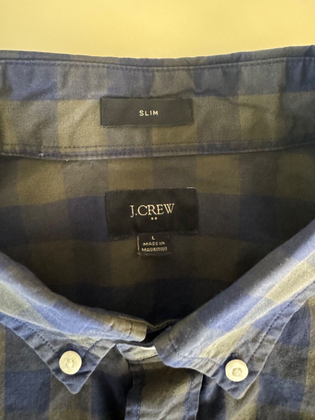 J.Crew J Crew Shirt Mens Large Slim Long Sleeve Plaid Green Blue Size US L / EU 52-54 / 3 - 4 Thumbnail