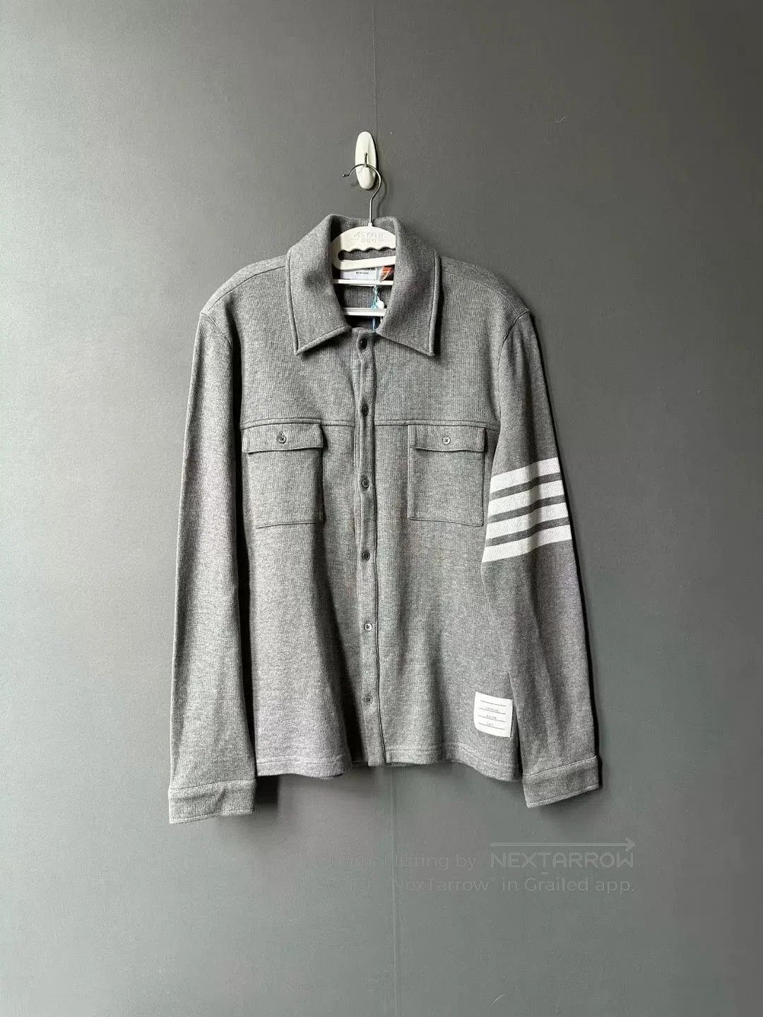 Thom Browne thom browne gray knit shirt jacket. Size US M / EU 48-50 / 2 - 1 Thumbnail