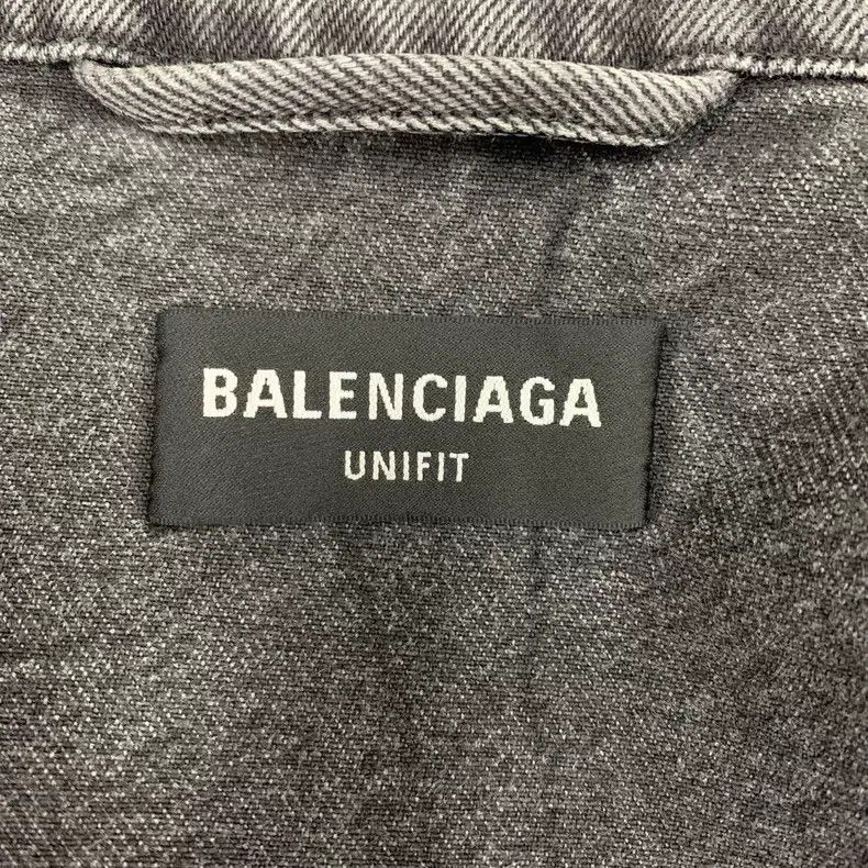 Balenciaga Balenciaga Washed black embroidered denim jacket Size US S / EU 44-46 / 1 - 6 Thumbnail