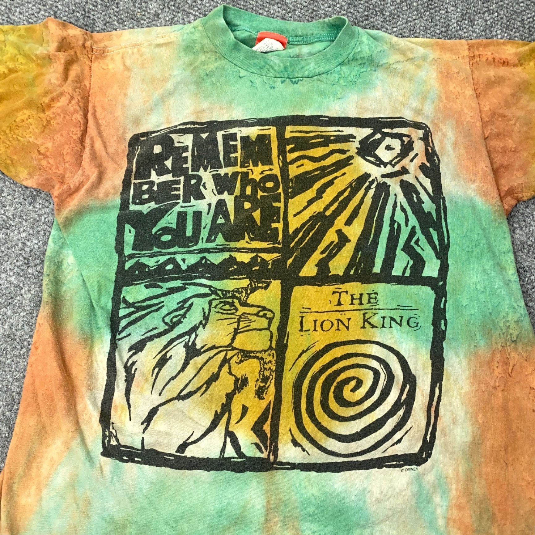 Disney VINTAGE Disney Lion King Scar Shirt Mens Large Knit Cotton Graphic Print Crew Neck Green 90s Movie Merch Mens Size US L / EU 52-54 / 3 - 2 Thumbnail