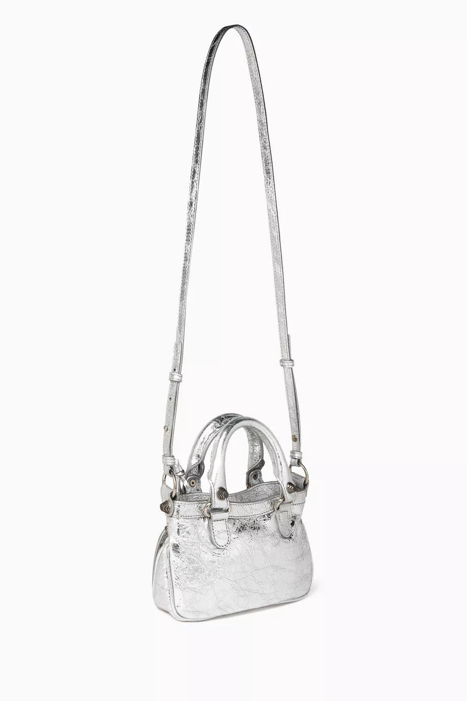 Balenciaga o1in1g0824 Size : OS / Neo Cagole Tote Bag Metallized Silver Size ONE SIZE - 3 Thumbnail