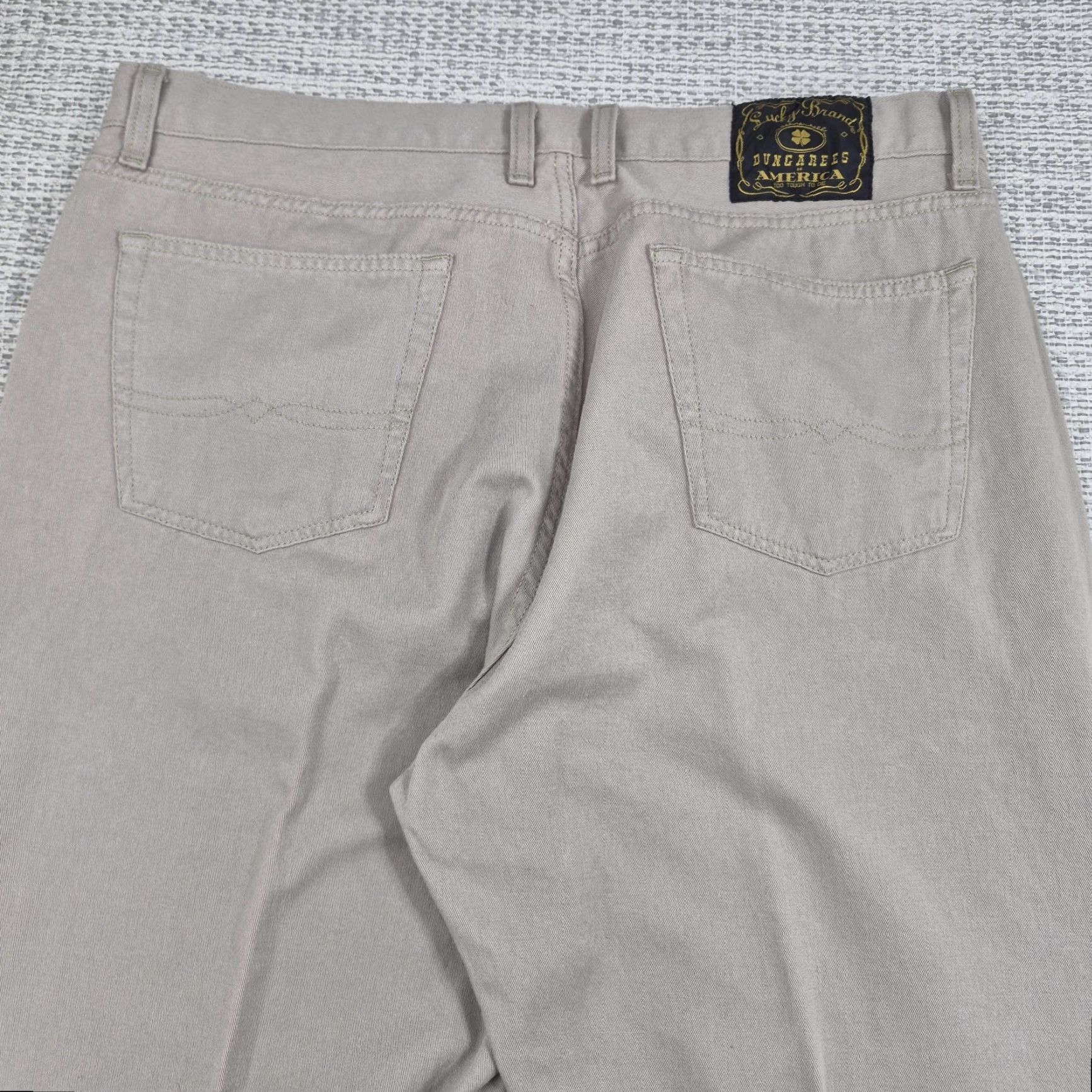 Lucky Brand Lucky Brand Dungarees Jeans Mens 38x31 Beige Straight Denim 90s Logo Retro USA Size 38 Mens Regular Size US 38 / EU 54 - 3 Thumbnail