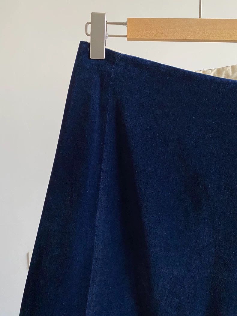 Comme des Garcons Comme Des Garcons size M Blue Velvet Asymmetric Deconstruct Size 25" / US 0 / IT 36 - 3 Thumbnail