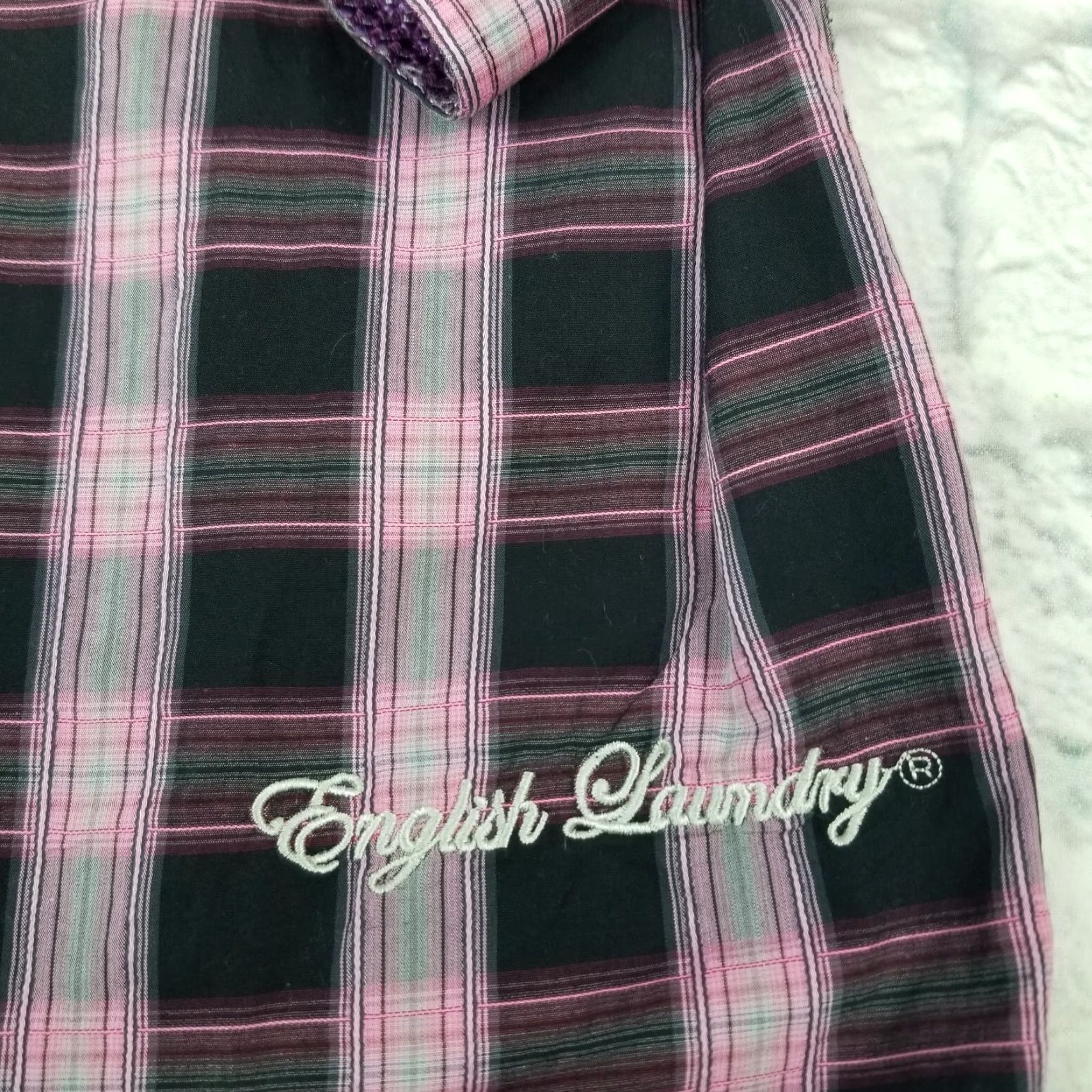 English Laundry English Laundry Button Up Shirt Mens 17 1/2 Plaid Multicolor Long Sleeves Size US L / EU 52-54 / 3 - 6 Thumbnail