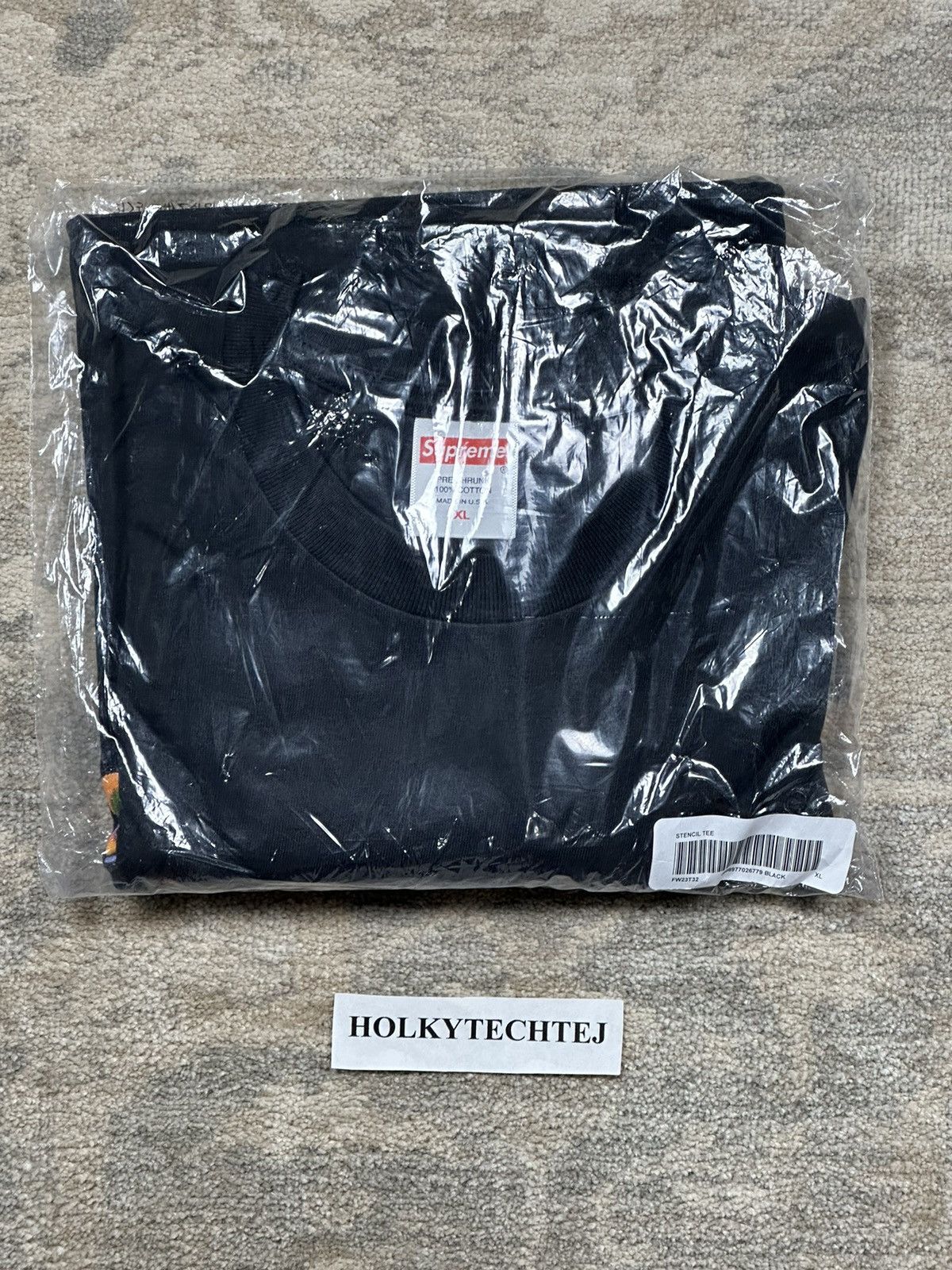 Supreme Supreme Stencil Tee - Black - XL - FW23 Size US XL / EU 56 / 4 - 2 Thumbnail