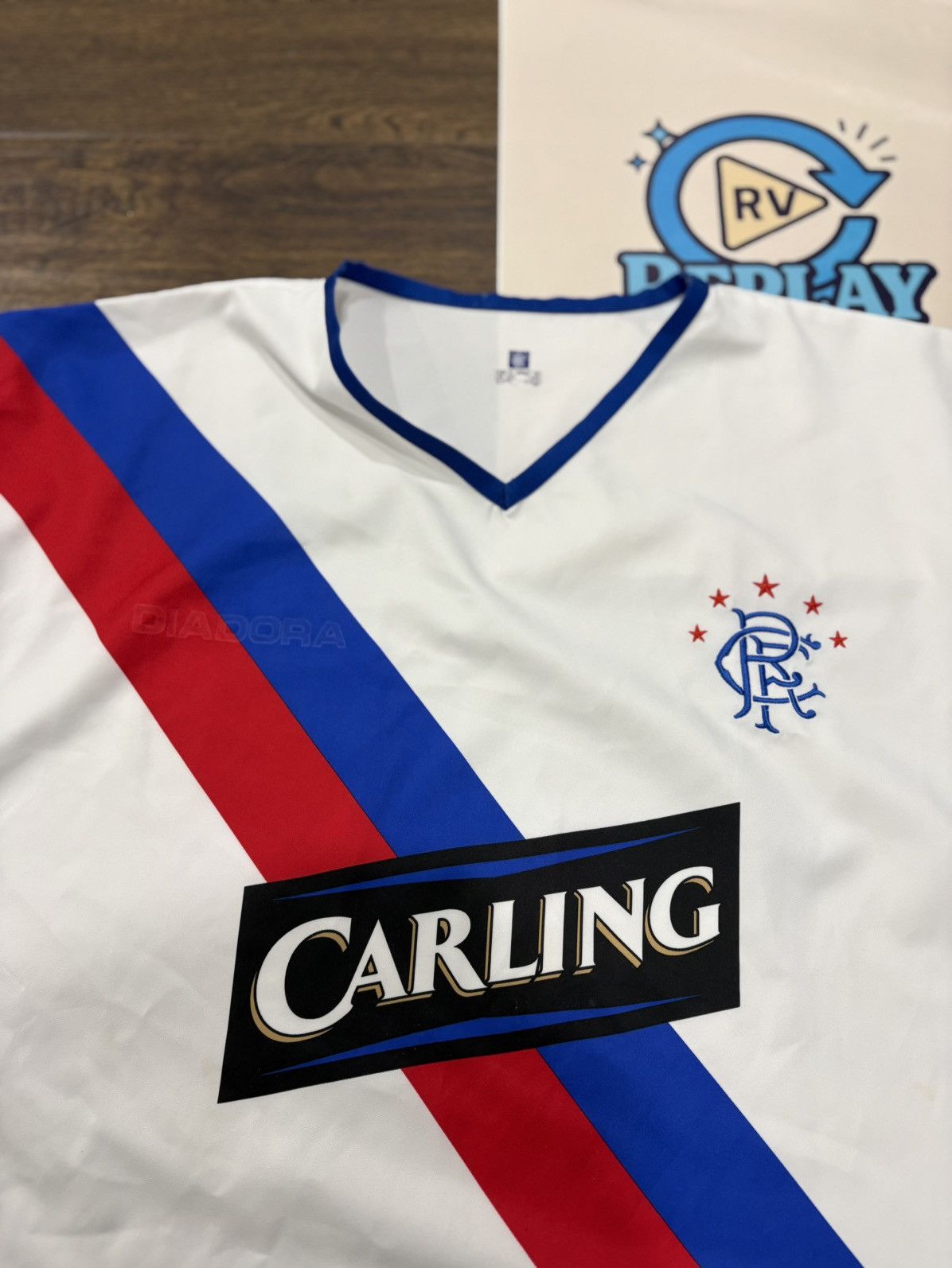 Diadora VINTAGE DIADORA GLASGOW RANGERS JERSEY KIT Size US XL / EU 56 / 4 - 4 Thumbnail