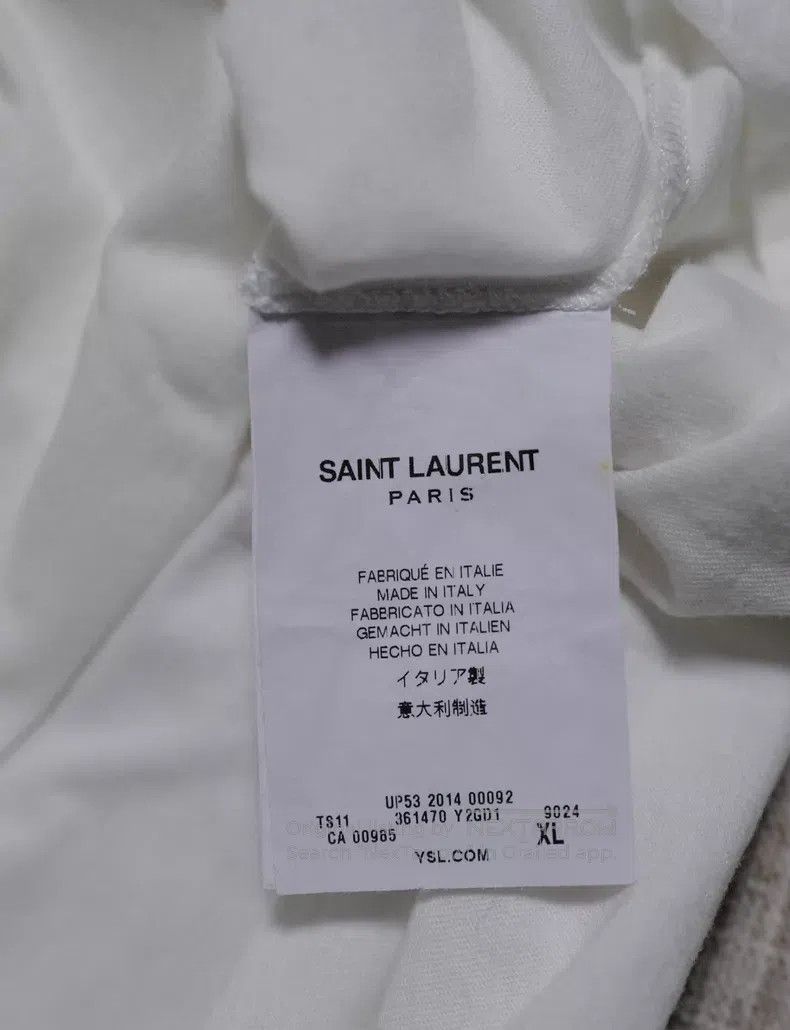 Saint Laurent Paris Saint Laurent Paris Ivory floral print T-shirt Size US XL / EU 56 / 4 - 4 Thumbnail