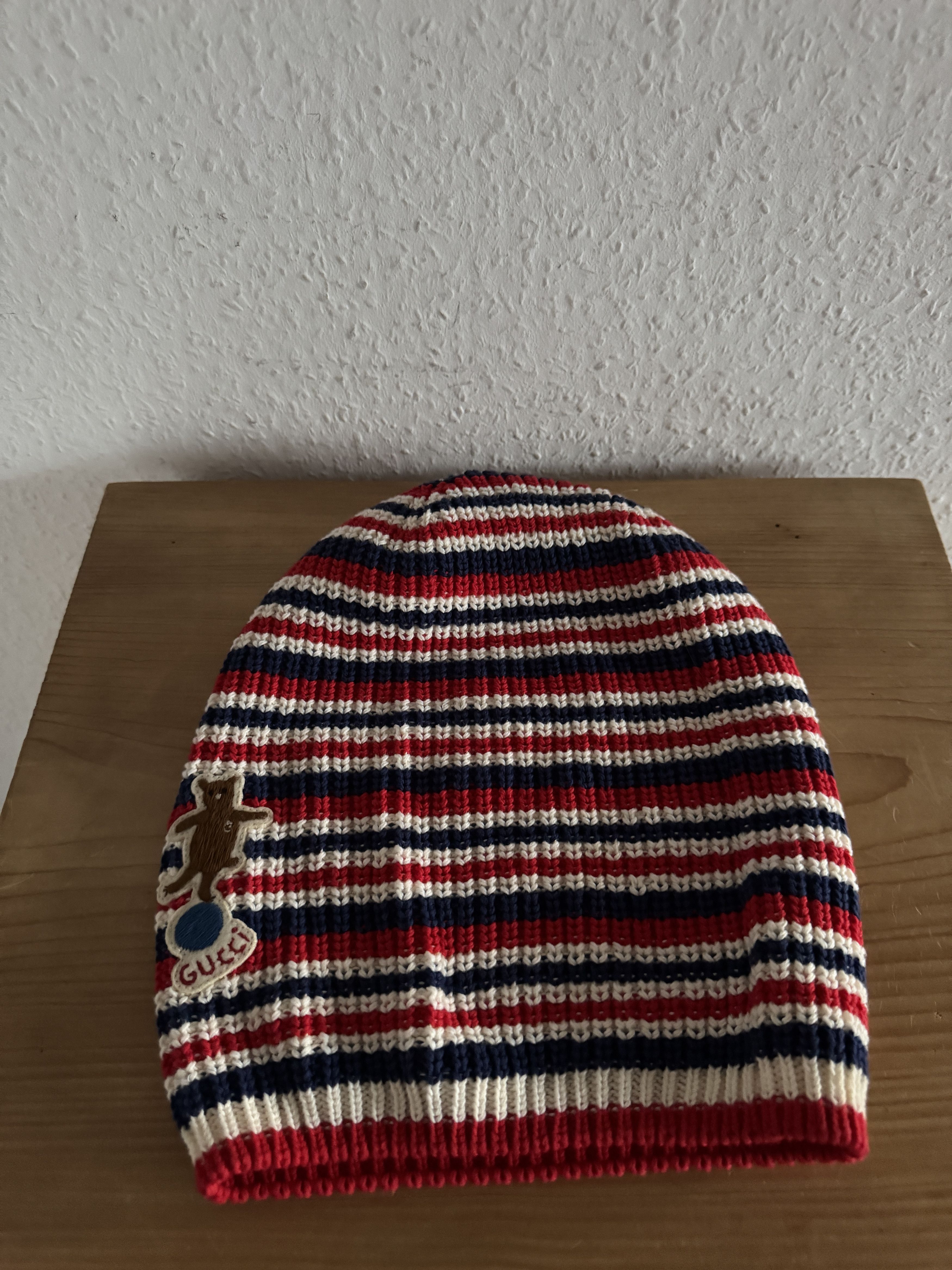 Gucci Striped Teddy Bear Beanie Size ONE SIZE - 1 Thumbnail