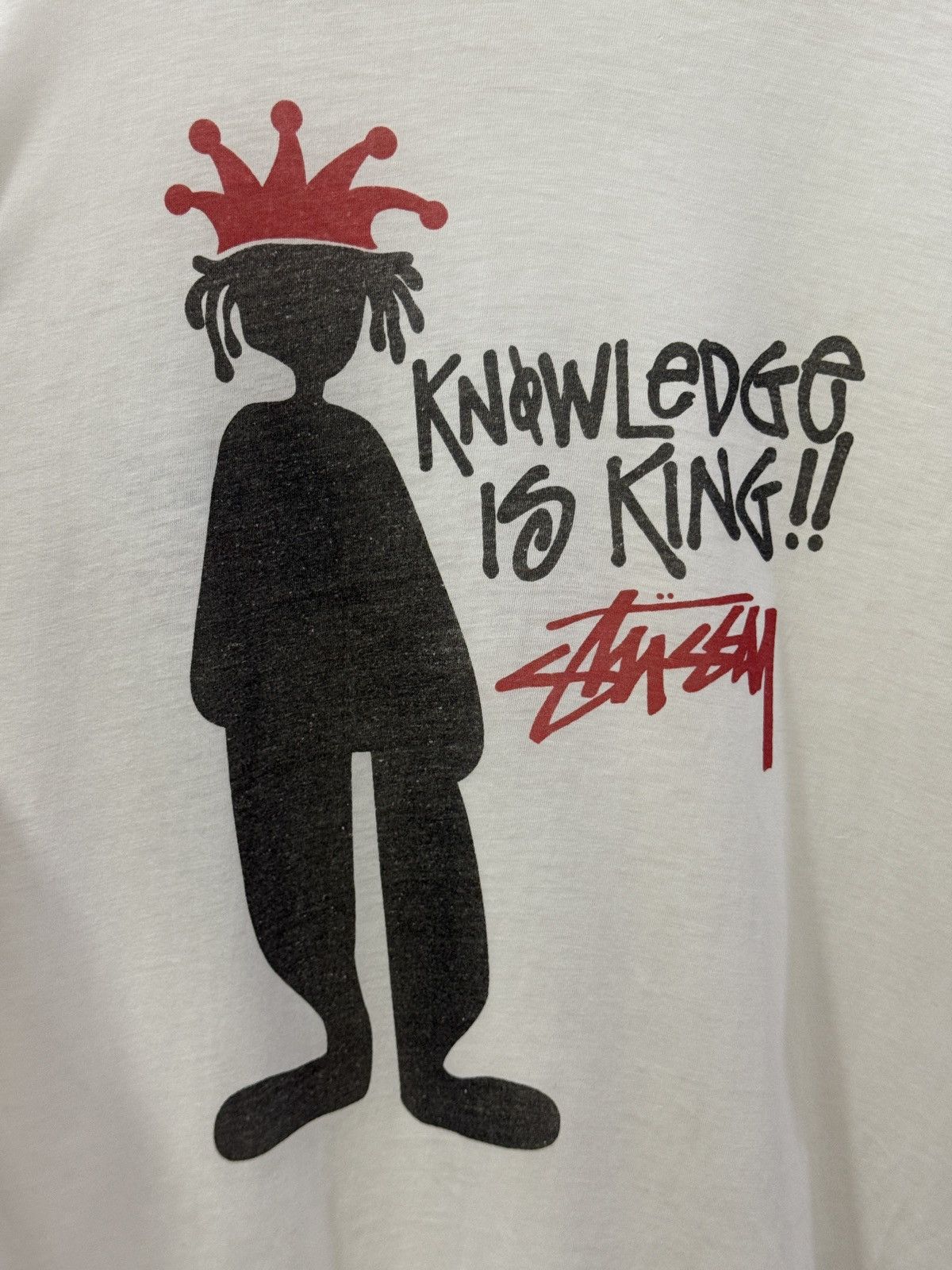 Stussy True Vintage 90s Stussy Knowledge Is King Rare Paper Thin Size US L / EU 52-54 / 3 - 10 Thumbnail