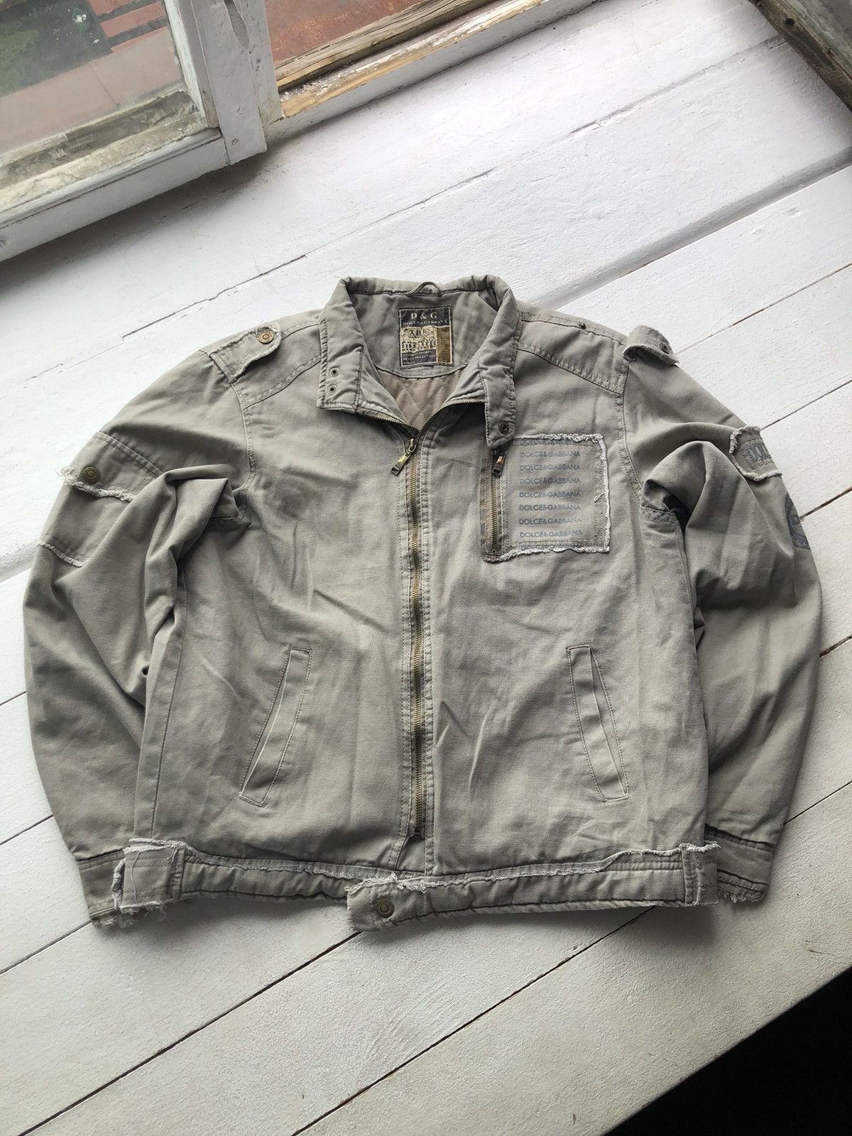Vintage Very Rare Vintage Dolce&Gabbana Military Multi Pocket Jacket Size US L / EU 52-54 / 3 - 3 Thumbnail