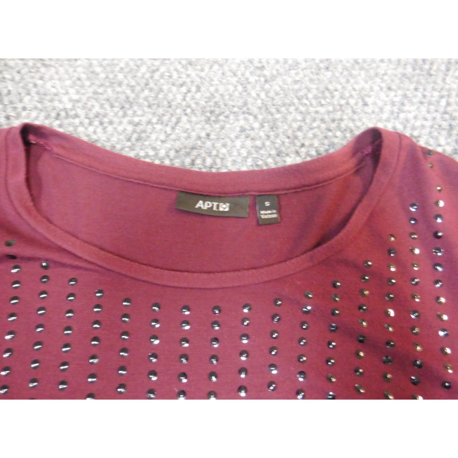 Apt. 9 Apt. 9 Blouse Women S Red Solid Crew Neck Long Sleeve Casual Breathable Regular Fit Size S / US 4 / IT 40 - 6 Thumbnail