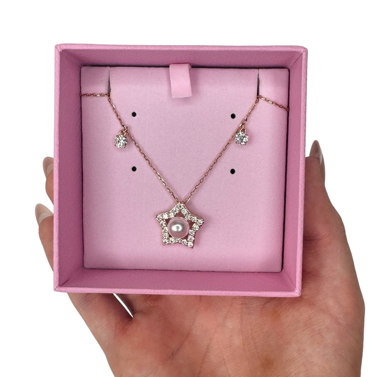 Swarovski Stella Necklace Star Pendant Rose gold-tone plated