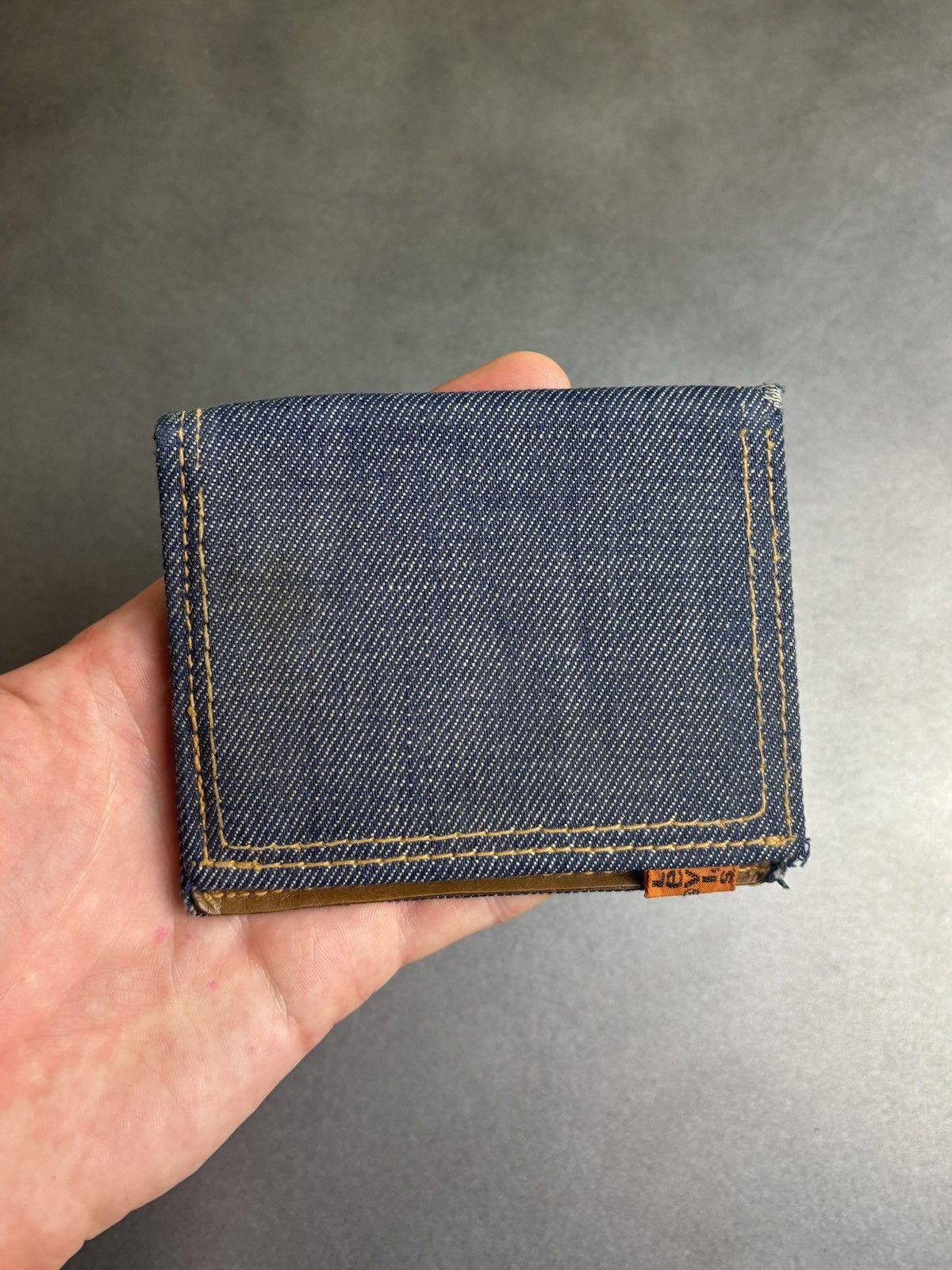 Levi's 1970s Levi's Orange Tab Denim Wallet 70s Vintage Levis Jeans Size ONE SIZE - 8 Thumbnail