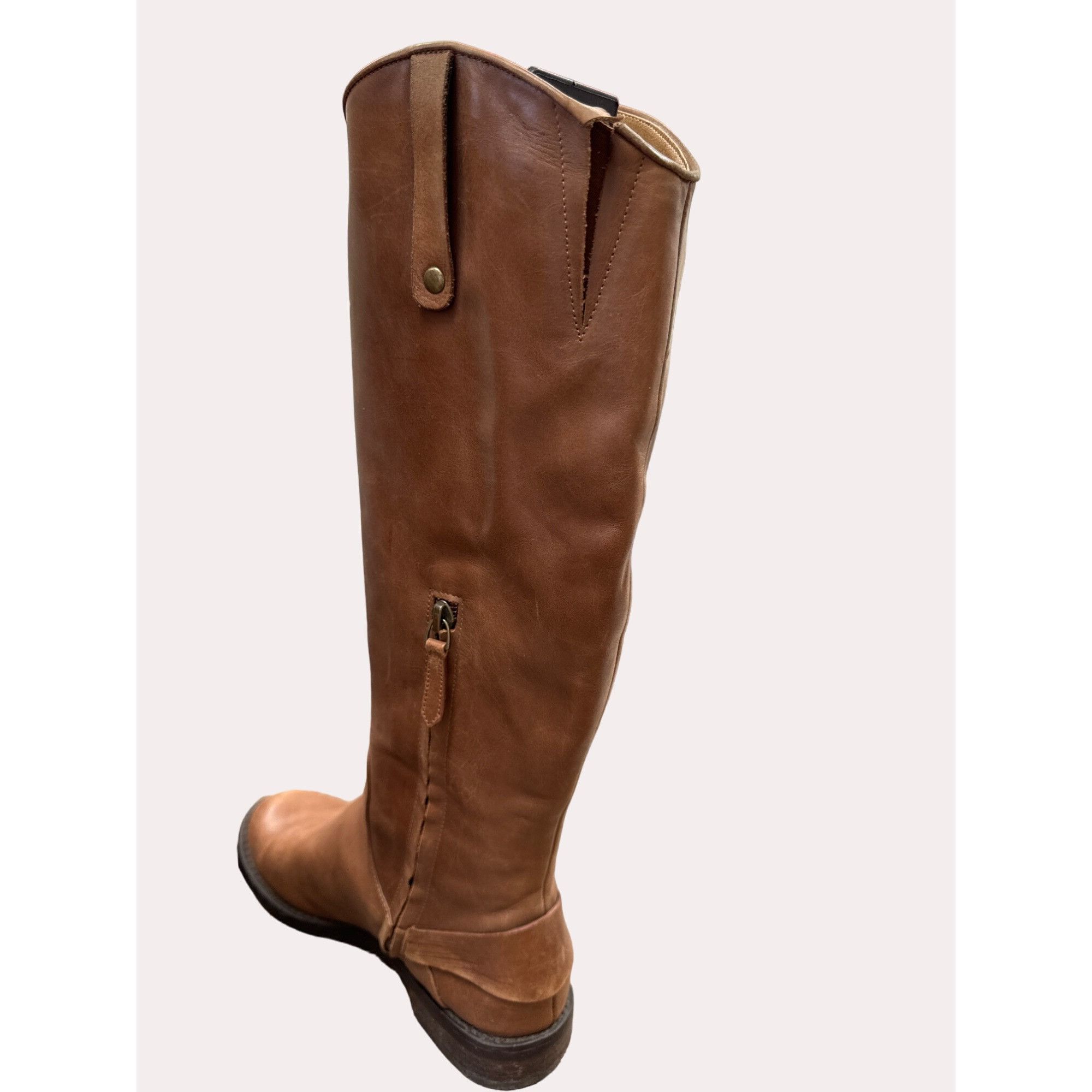 Vintage Halogen Ken Brown women’s brown leather knee boots equestria Size US 5.5 / IT 35.5 - 7 Thumbnail