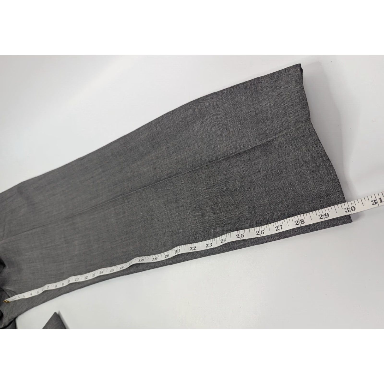 Ralph Lauren Lauren Ralph Lauren Womens Pants 6 Grey Wool Rayon Pleated Career Trouser Lined Size 28" / US 6 / IT 42 - 6 Thumbnail