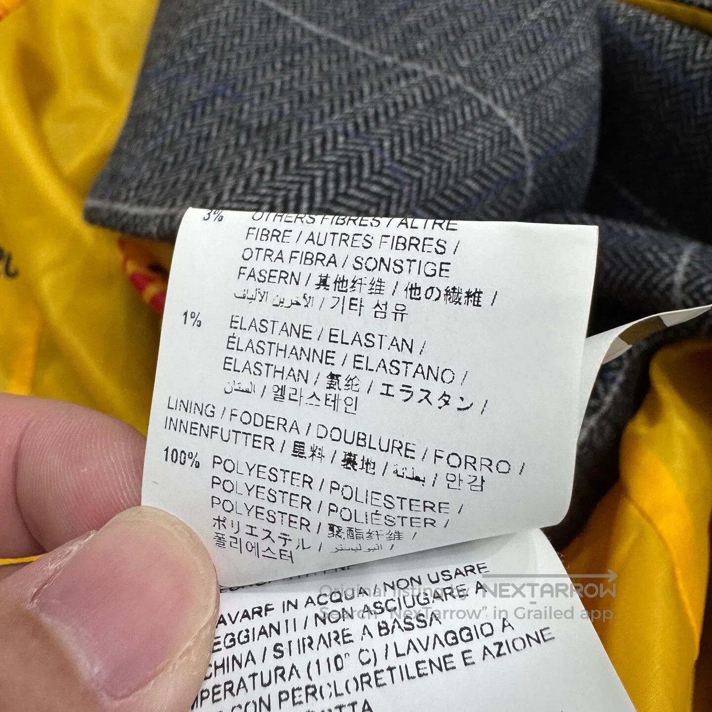 Off-White off-white Checkered wool suit jacket| Size 48R - 4 Thumbnail