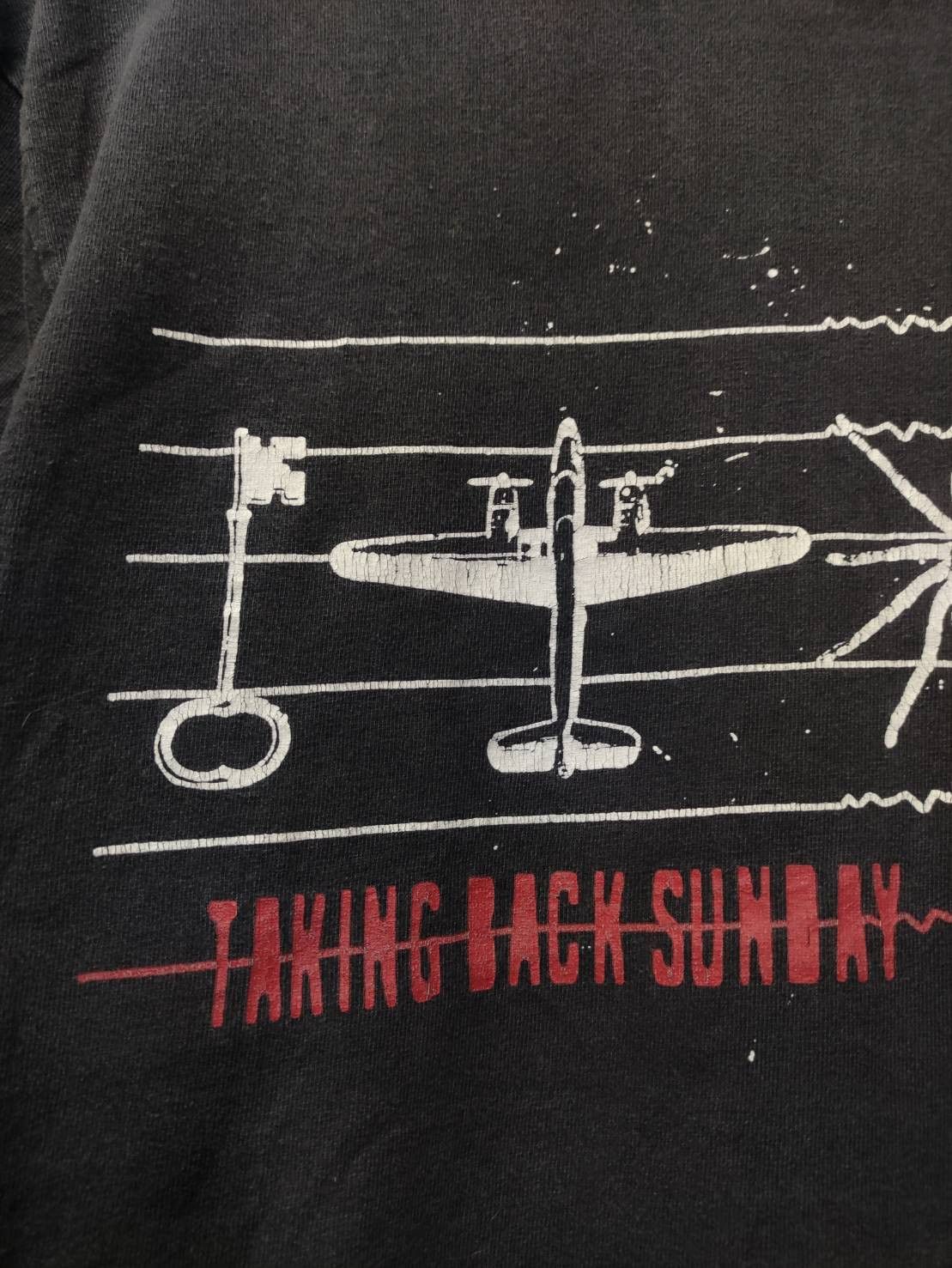 Band Tees Vtg 00's Taking Back Sunday " Key Plane Spider Heartbeat " Size US M / EU 48-50 / 2 - 3 Thumbnail