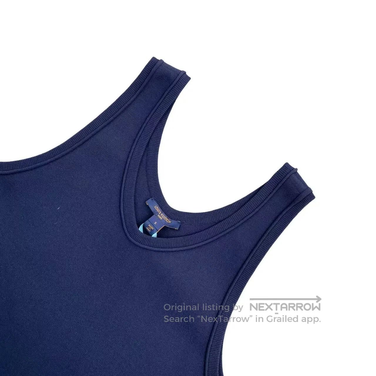 Louis Vuitton Louis Vuitton Blue embossed three-flower vest| Size S / US 4 / IT 40 - 3 Thumbnail