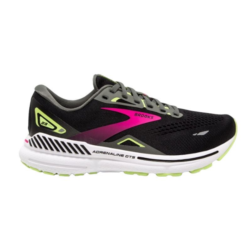 Brooks Adrenaline Gts 23 Road Running Shoes Black Pink 9, Women's
