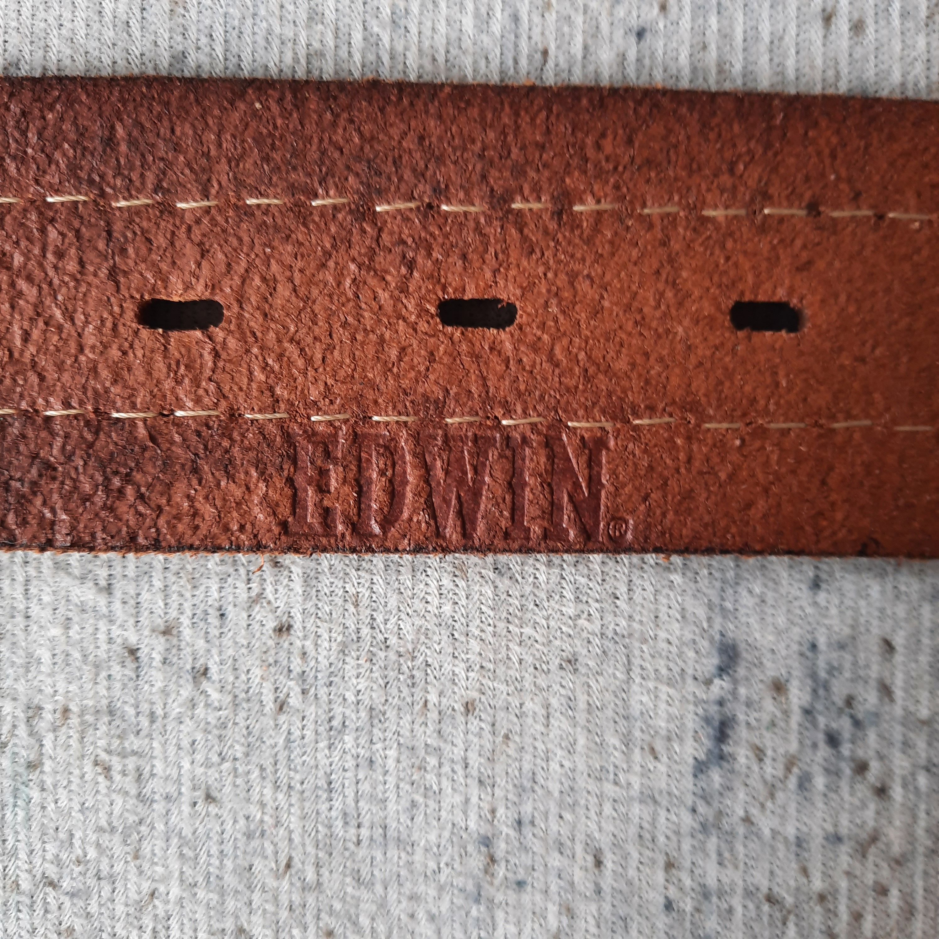 Japanese Brand 💥 Edwin japan craft rainbow stitching leather belt Size ONE SIZE - 6 Thumbnail