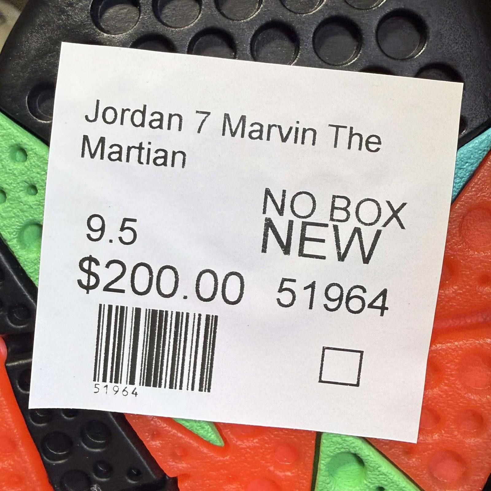 Jordan Brand Jordan 7 Marvin The Martian 9.5 No Box 705350-007 Size US 9.5 / EU 42-43 - 7 Thumbnail