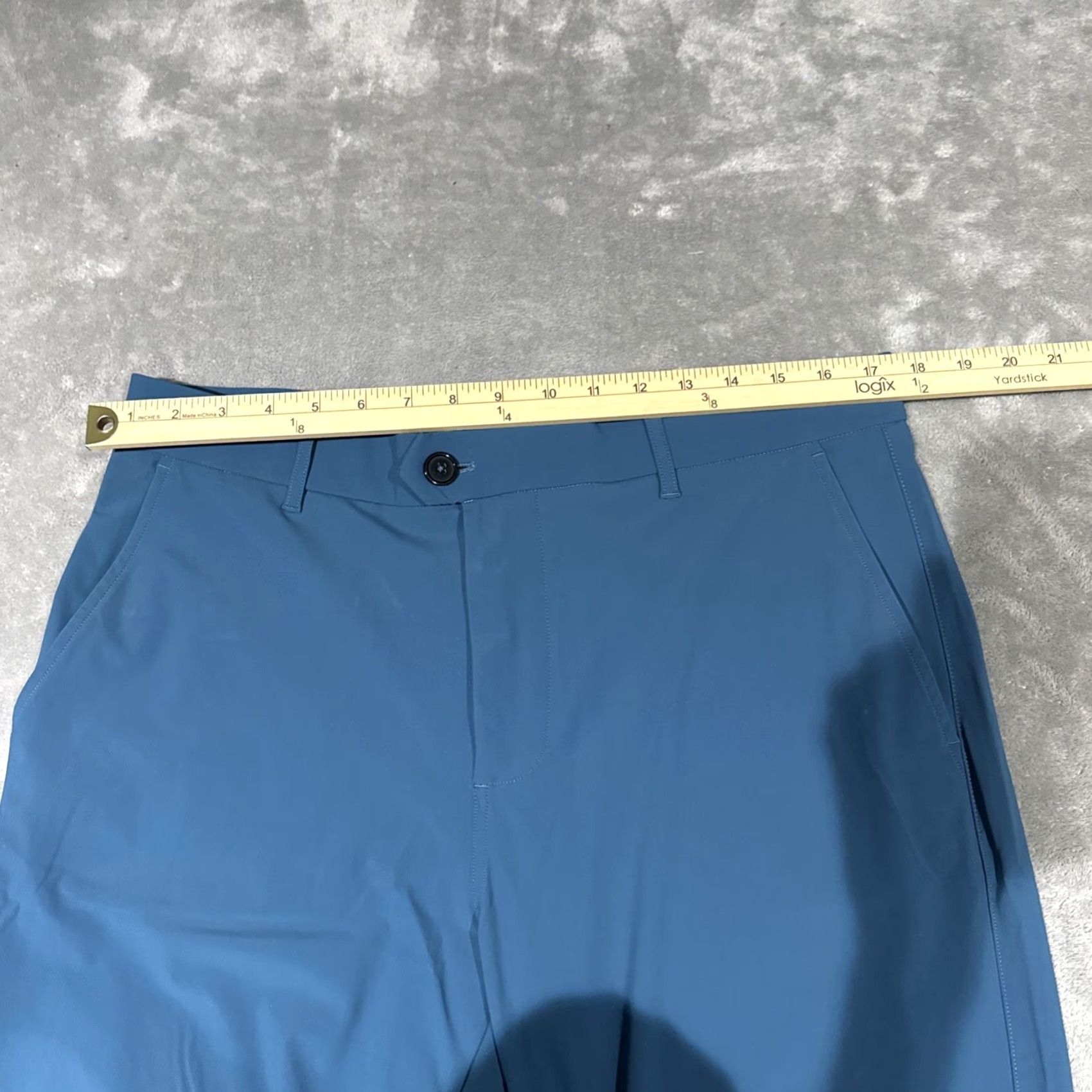 Vintage Greyson Montauk Trousers Pants Regular 36x32 Teal Green Chino Stretch Pockets Belt Loops Flat Front Classic Outdoor Golf Mens Size US 36 / EU 52 - 4 Thumbnail