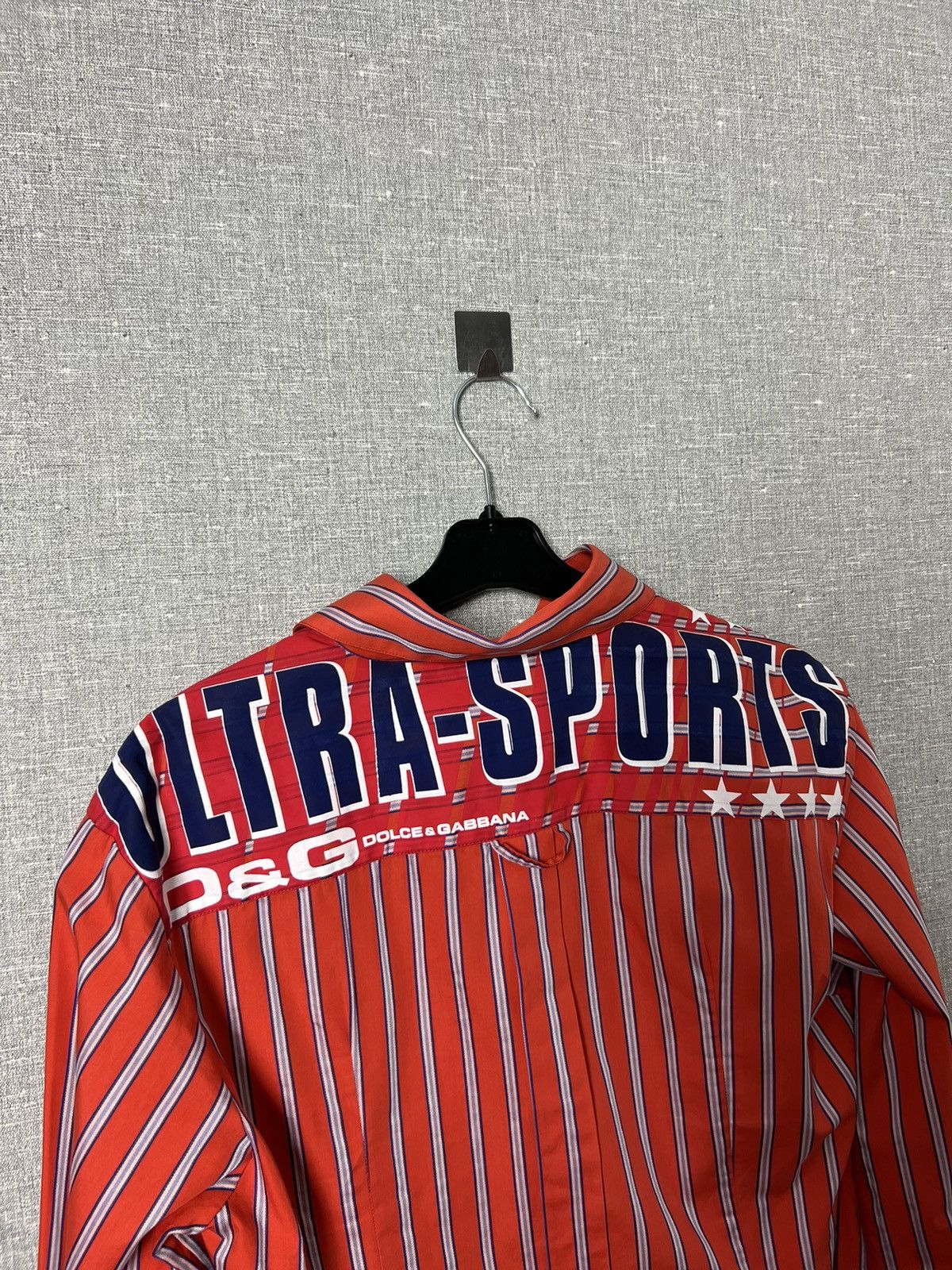 Dolce & Gabbana Dolce Gabbana Button Striped Shirt Big Logo Ultra Sports D&G Size US S / EU 44-46 / 1 - 8 Thumbnail