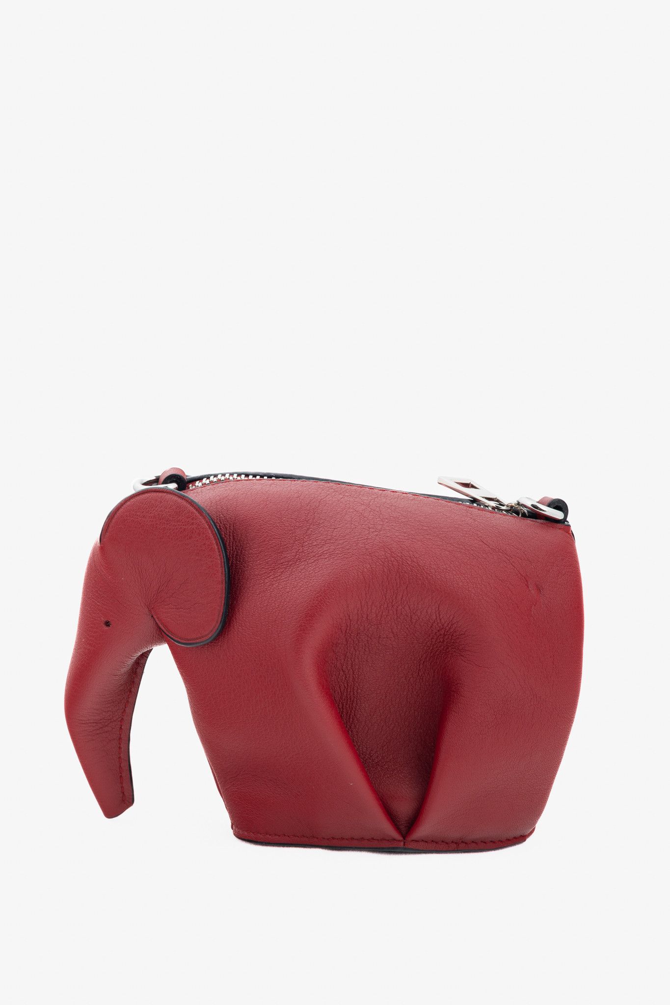 Loewe Loewe Red Calfskin Elephant Mini Coin Pouch Size ONE SIZE - 4 Thumbnail