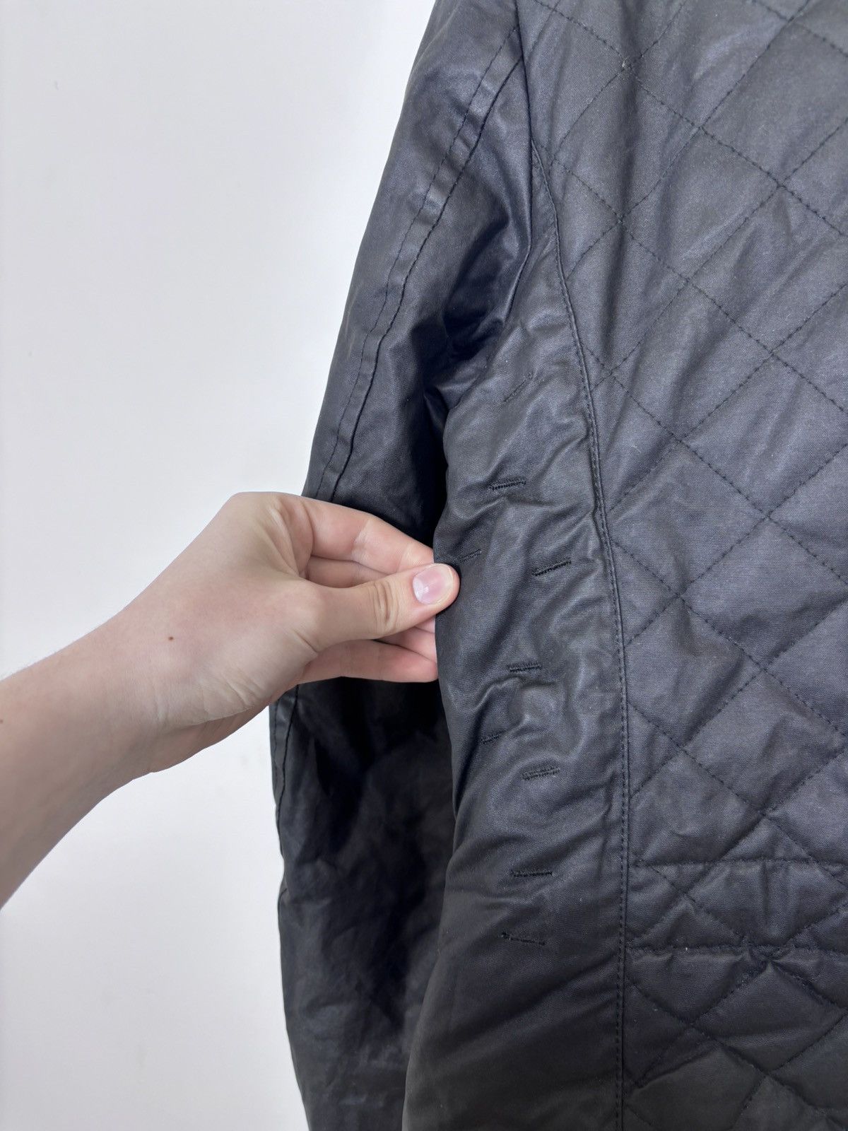 Belstaff Belstaff Gold Label Women’s Black Waxed Jacket Fur Trim Size L / US 10 / IT 46 - 23 Thumbnail