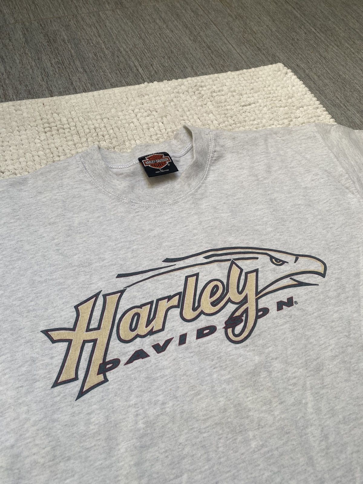 Harley Davidson × Vintage Harley-Davidson Vintage Tee MOTEX L Eagle England y2k Size US L / EU 52-54 / 3 - 14 Thumbnail
