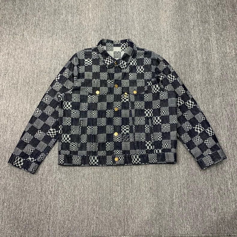 Louis Vuitton LOUIS VUITTON Checkerboard denim jacket Size US XL / EU 56 / 4 - 1 Thumbnail