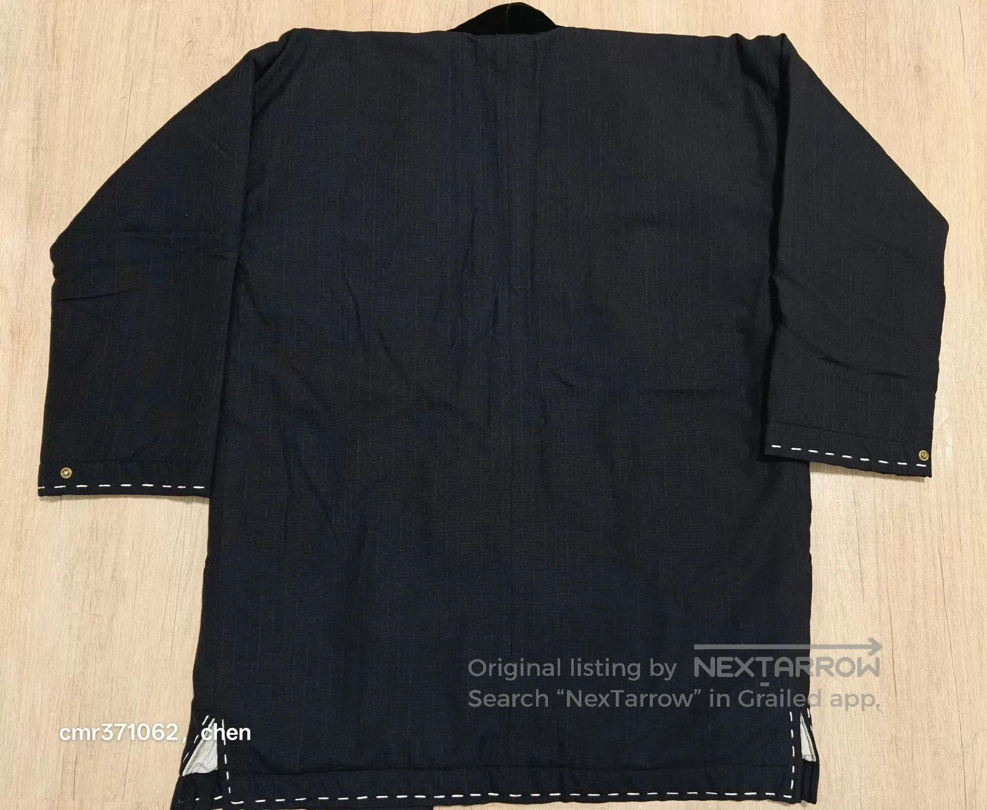 Visvim Black Long Sleeve Robe Coat. Size US M / EU 48-50 / 2 - 7 Thumbnail