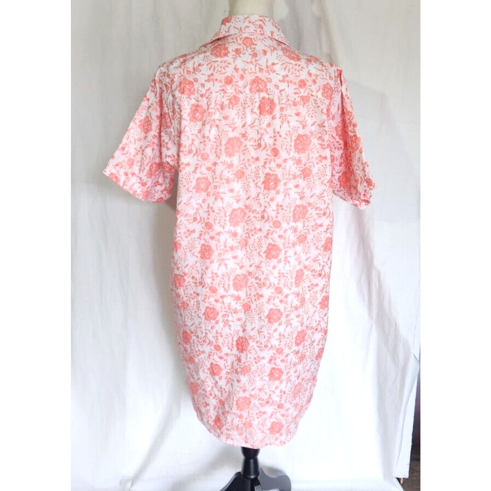 Anthropologie Anthropologie Sue Sartor Coral Satsuma Shirt Dress Medium Size M / US 6-8 / IT 42-44 - 4 Thumbnail
