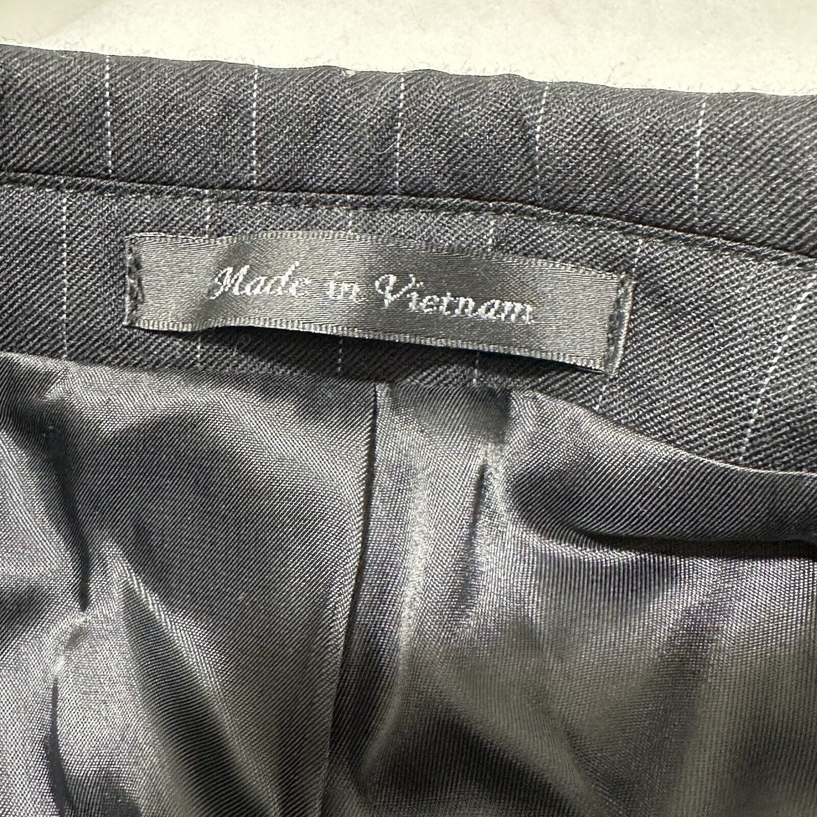 Chaps Chaps Suit Jacket Men's 46LWool Black Pinstripe Sport Coat Size 46L - 9 Thumbnail