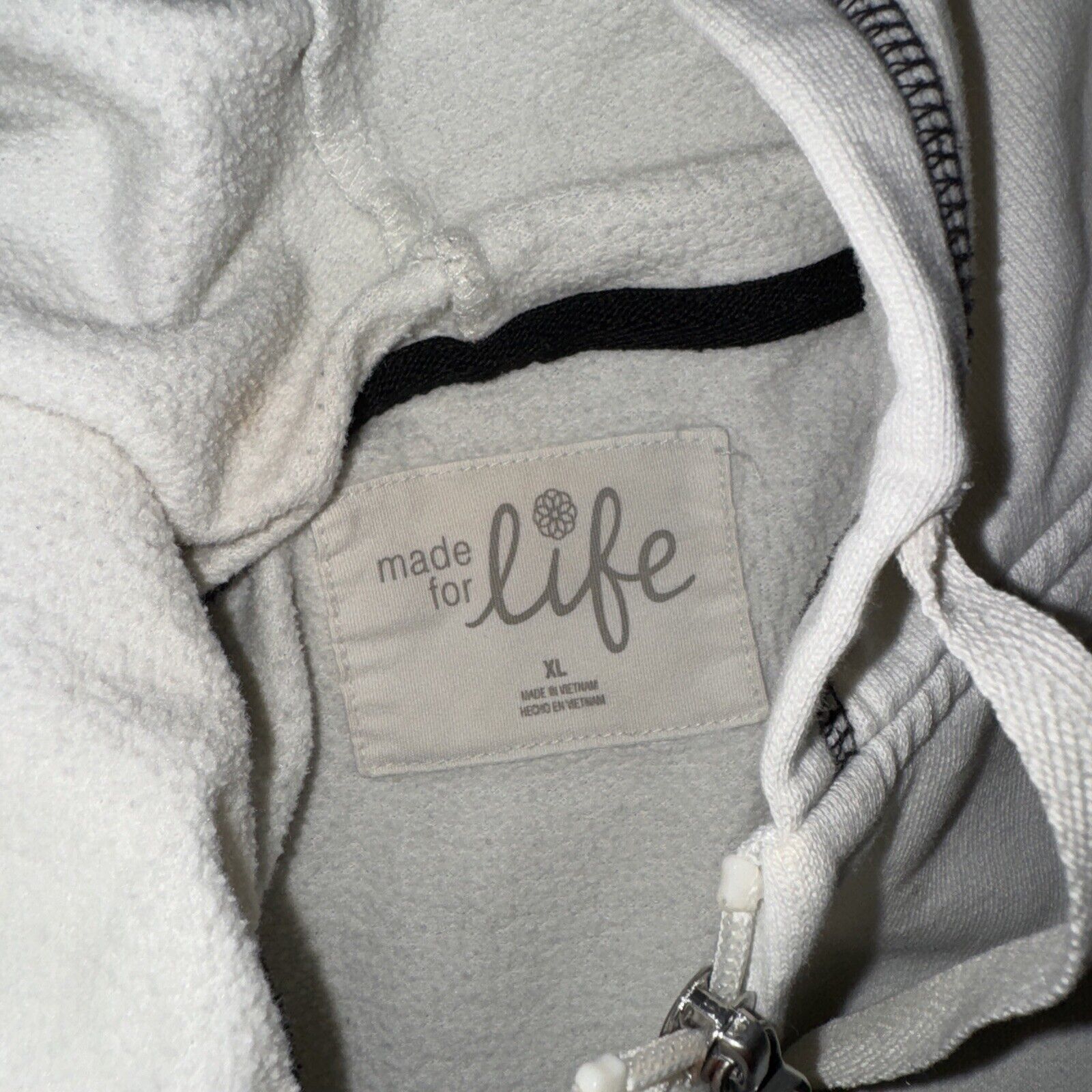 Japanese Brand × Vintage Made For Life Full Zip Up Hoodie White Paisley XL 22x24￼ Size XL / US 12-14 / IT 48-50 - 4 Thumbnail