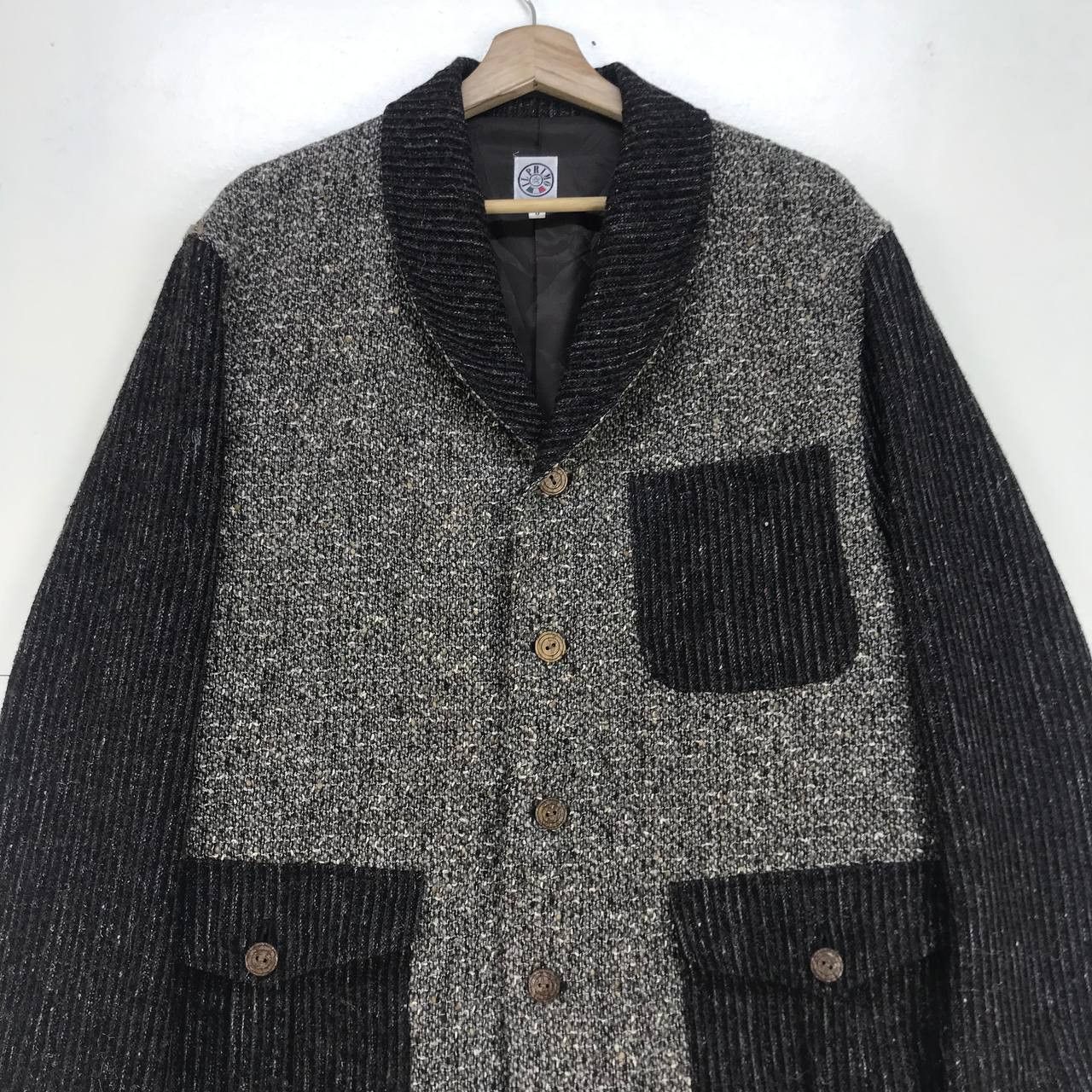 Designer × Harris Tweed Italianamente Ilprimo Patchwork Tweed Coat Blazer Jacker Size US S / EU 44-46 / 1 - 5 Thumbnail