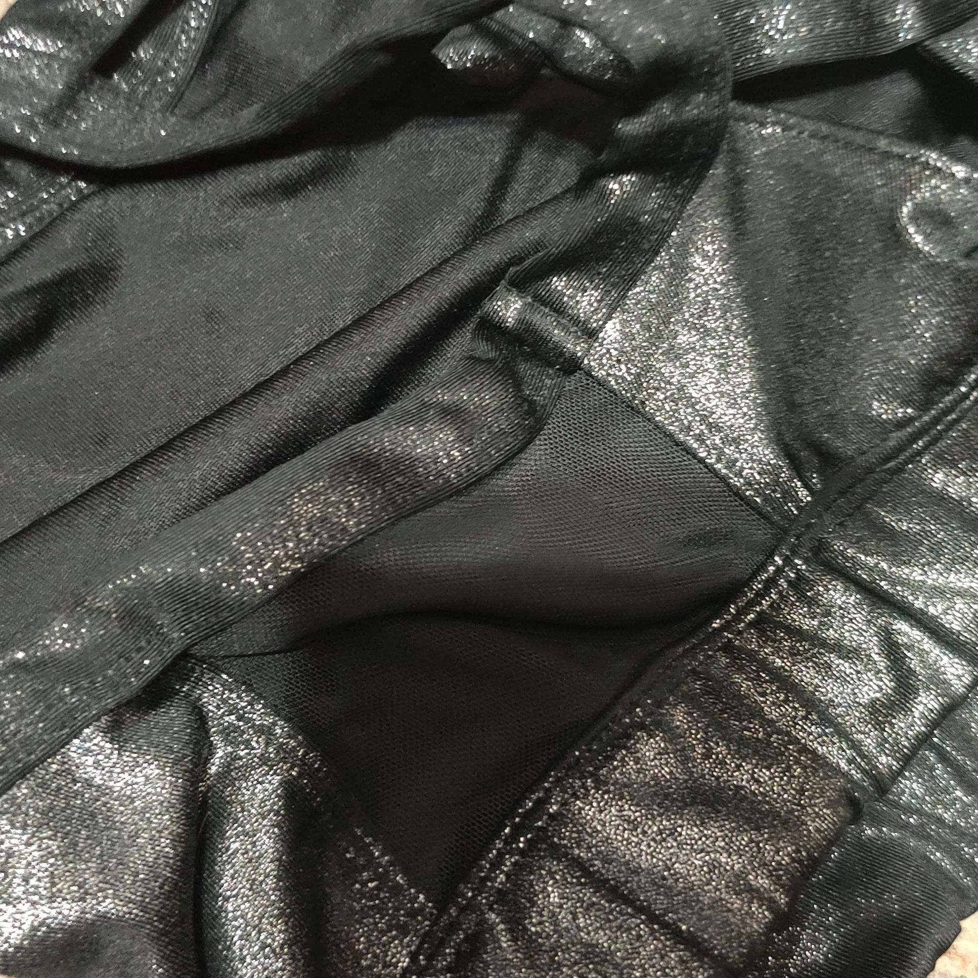Other JoyLab S Metallic Black High Neck Racerback Sports Bra Dance Size ONE SIZE - 5 Thumbnail