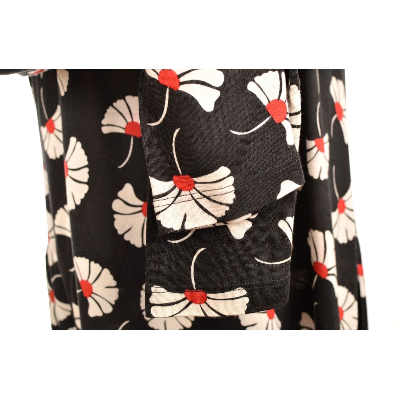 Vintage Gudrun Sjoden DDP Floral Print Black Modal Dress Greece M Women Midi Dress Black Short Description Included Size M / US 6-8 / IT 42-44 - 5 Thumbnail