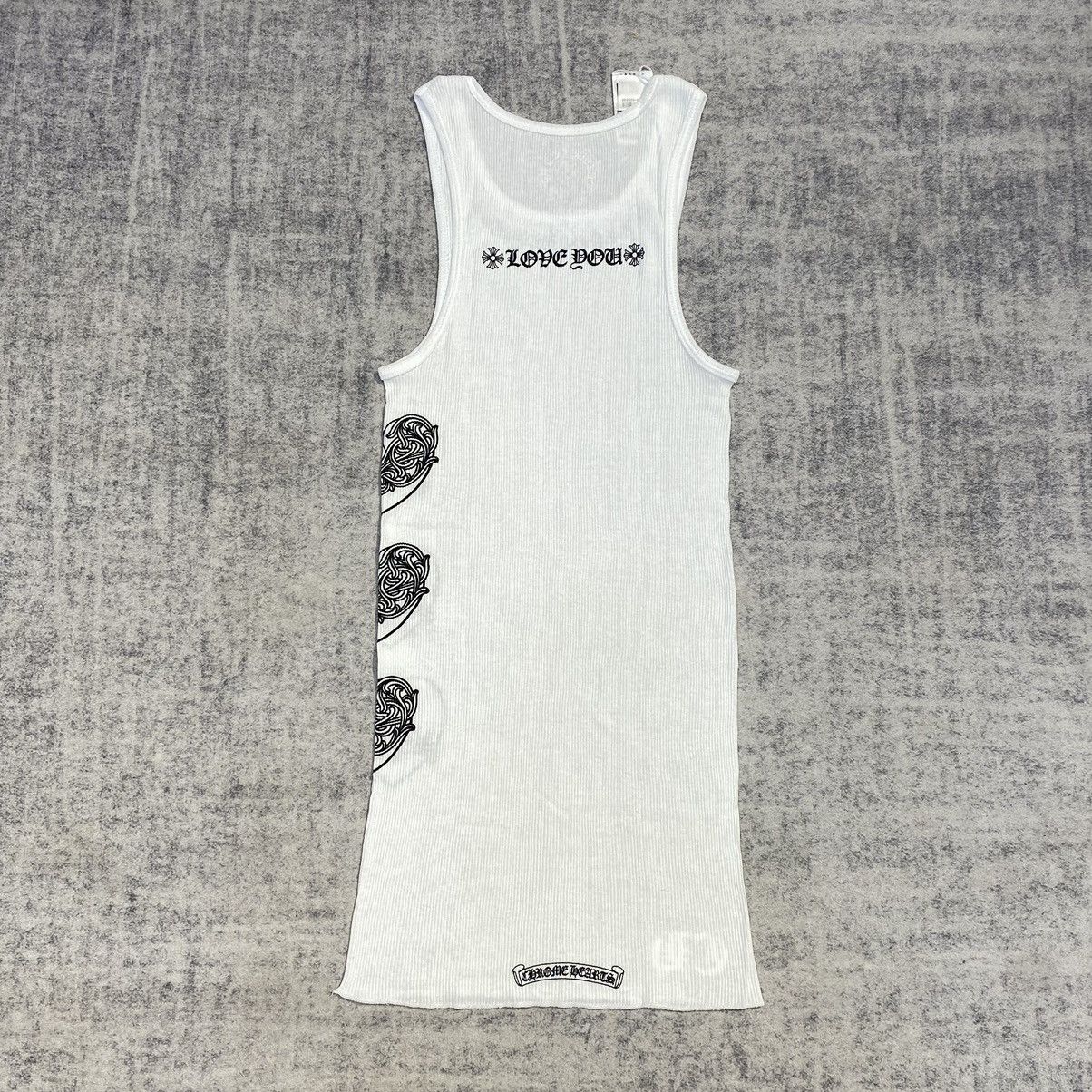 Chrome Hearts CHROME HEARTS LOVE YOU RIB TANK WHITE/BLACK