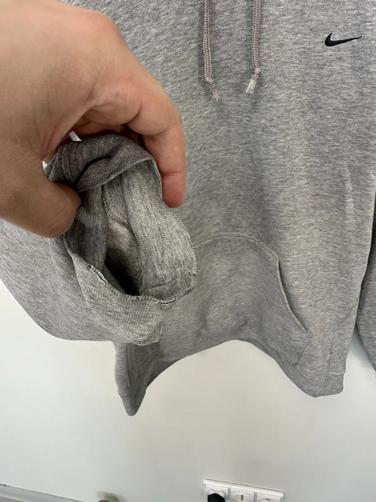 Nike × Vintage Vintage Nike Y2K Embroidered Swoosh Retro Hype Gray Hoodie Size US S / EU 44-46 / 1 - 4 Thumbnail