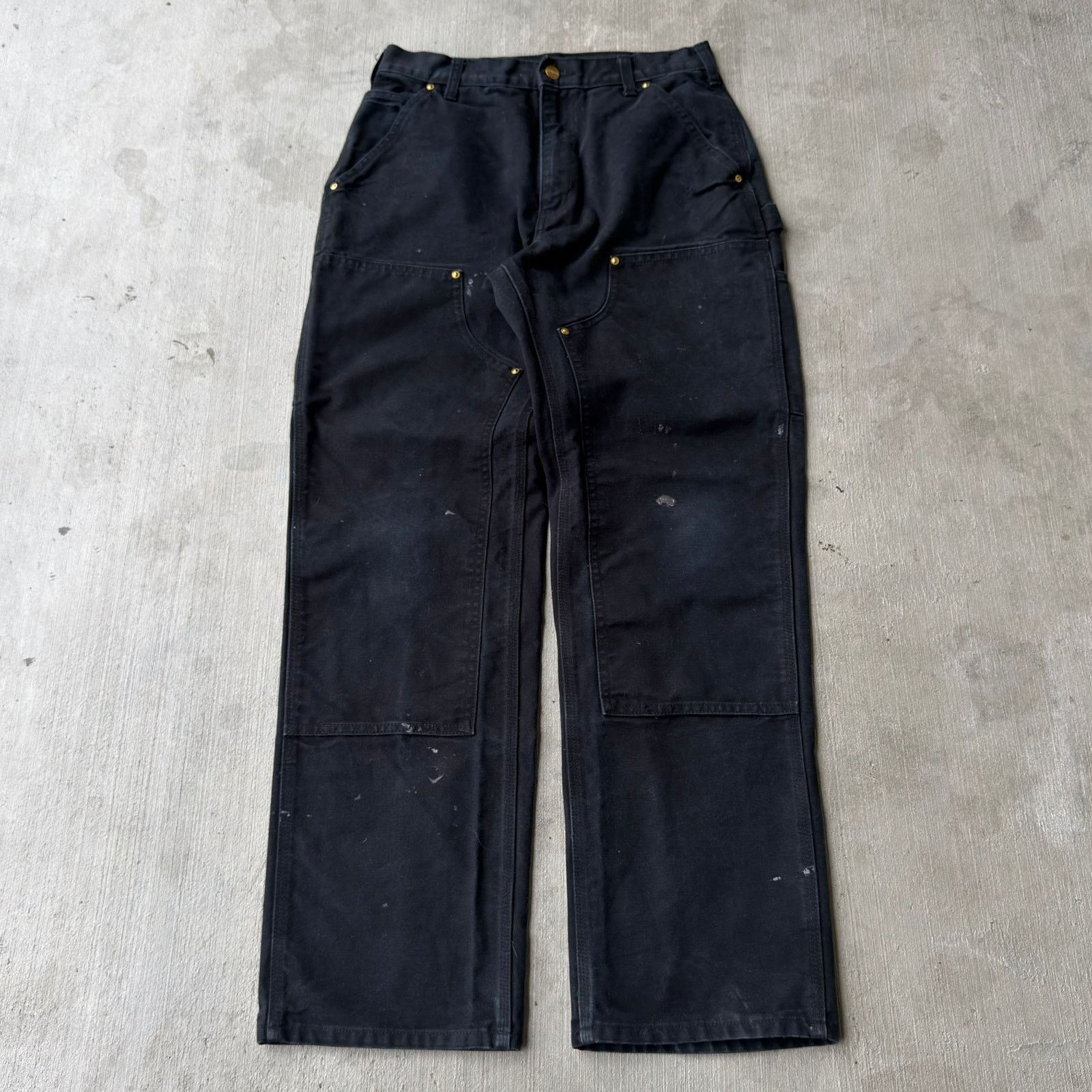 Carhartt × Vintage Carhartt black double knee work wear carpenter pants Size US 29 - 1 Thumbnail