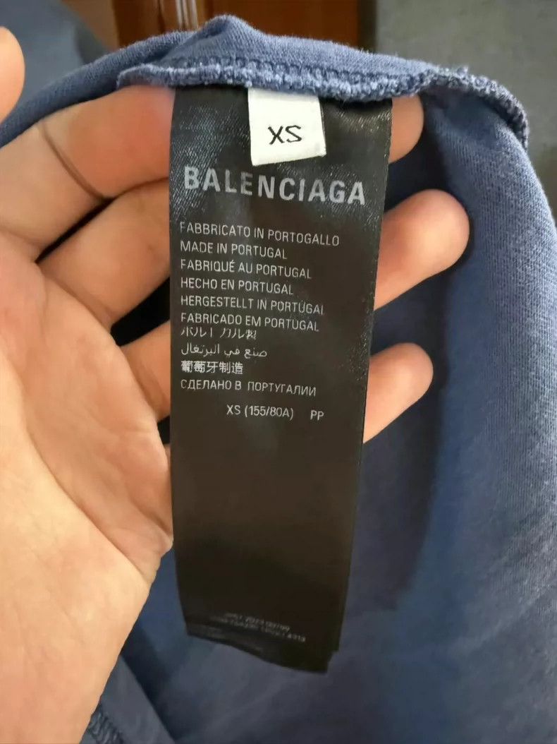 Balenciaga Balenciaga Haze Blue Front and Back Embroidered Logo Short Size US XS / EU 42 / 0 - 4 Thumbnail