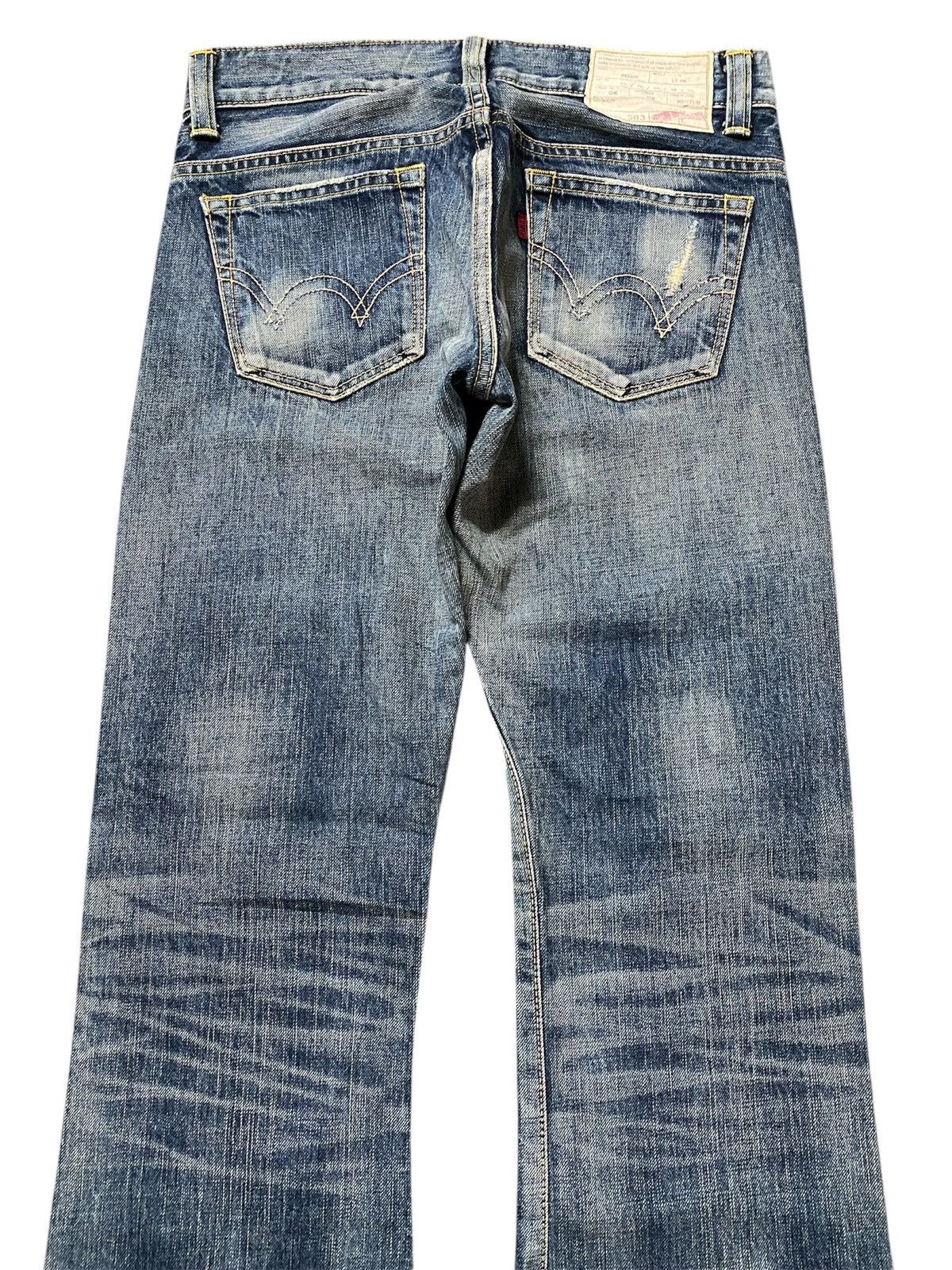 Edwin 🔥Flared🔥Japanese Edwin 503 Ripped Distressed Denim Size 28" / US 6 / IT 42 - 2 Thumbnail