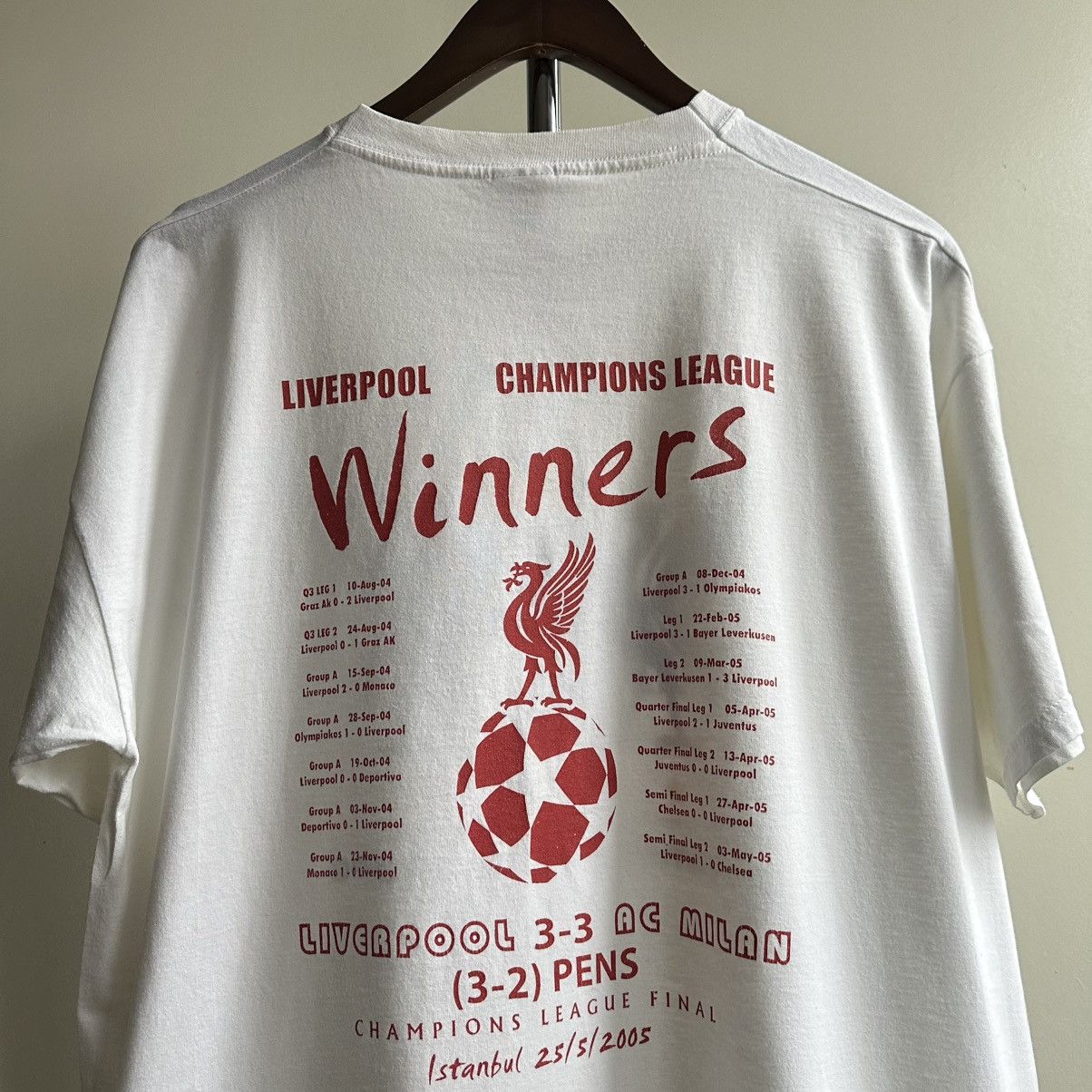 Vintage Vintage Liverpool UEFA Champions League Final 2005 Tee Size US XL / EU 56 / 4 - 5 Thumbnail