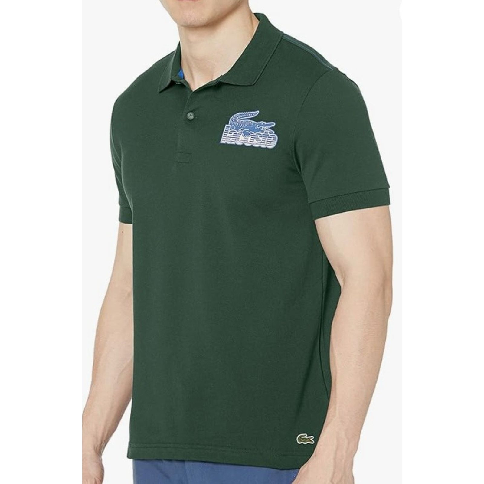 Lacoste Lacoste Mens Contemporary Regular Fit Graphic Polo Green S Size US S / EU 44-46 / 1 - 1 Thumbnail