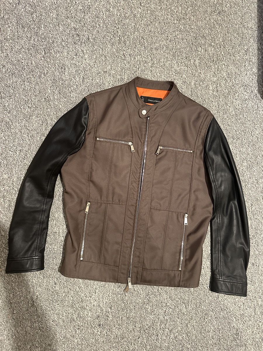Dsquared2 Dsquared2 biker Nylon Jacke Leder Ärmel 52 L Size US L / EU 52-54 / 3 - 1 Thumbnail