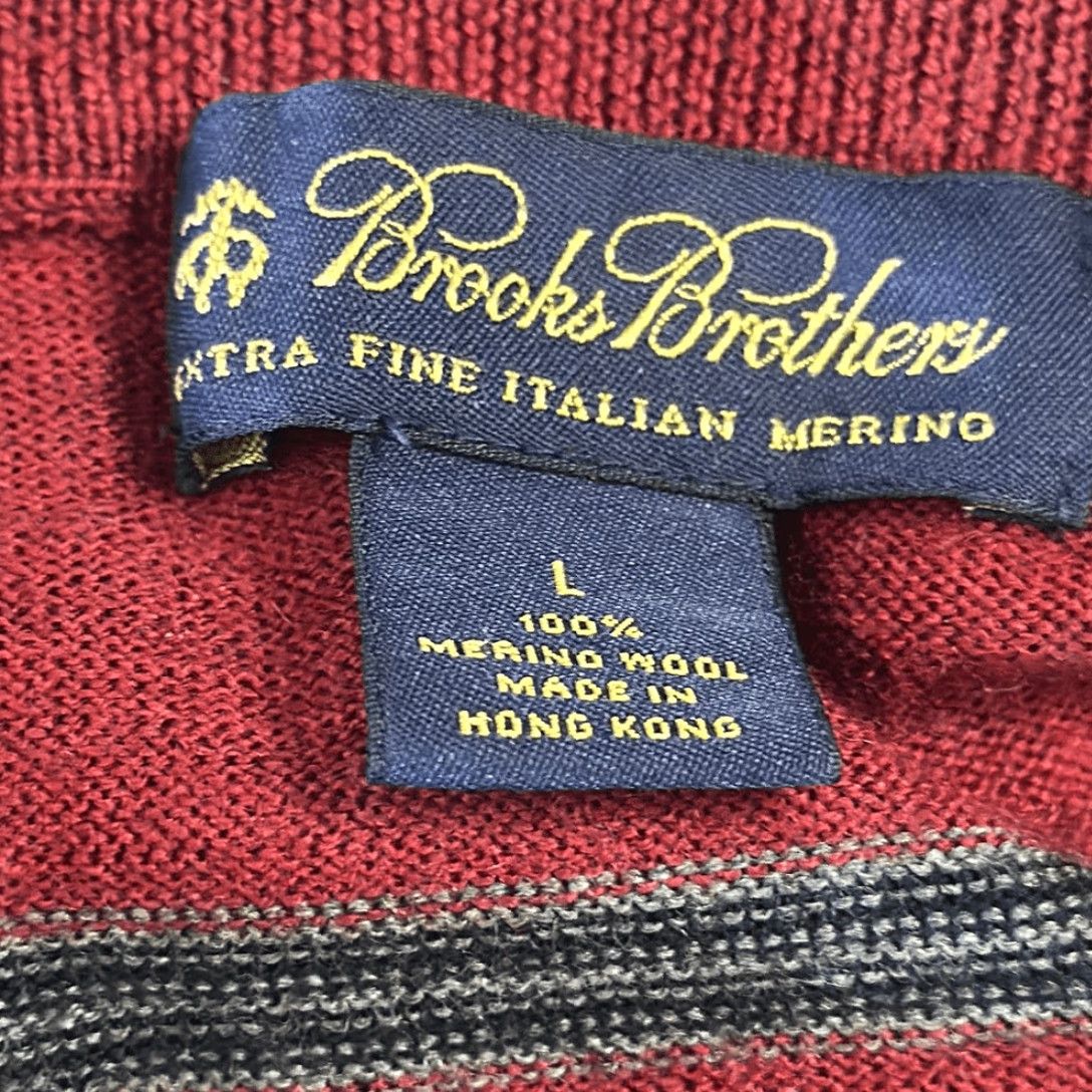 Brooks Brothers Brooks Brothers Sweater Mens Cardigan L Multicolor Striped Merino Wool Extra Fine Size US L / EU 52-54 / 3 - 5 Thumbnail