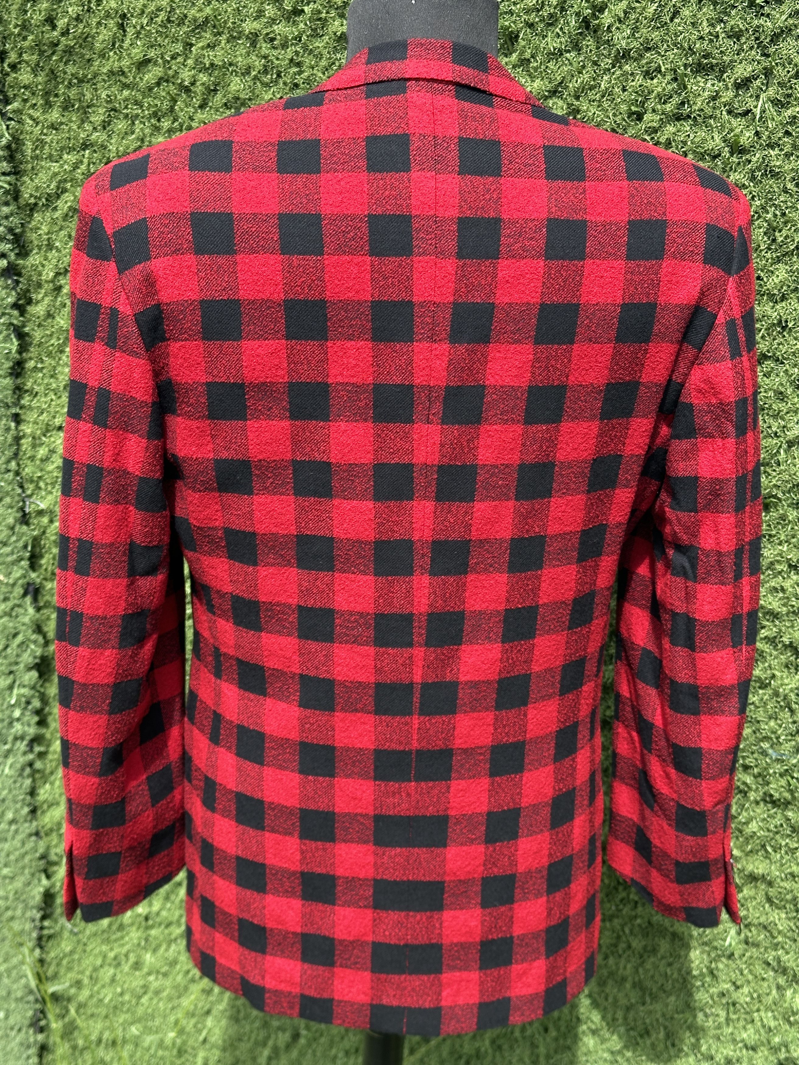 Versace Gianni Versace Virgin Wool Buffalo Check Blazer IT 50R Size 50R - 5 Thumbnail