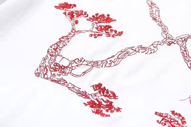 Japanese Brand × Vintage cotton T-shirt with floral embroidery Size US XL / EU 56 / 4 - 3 Thumbnail