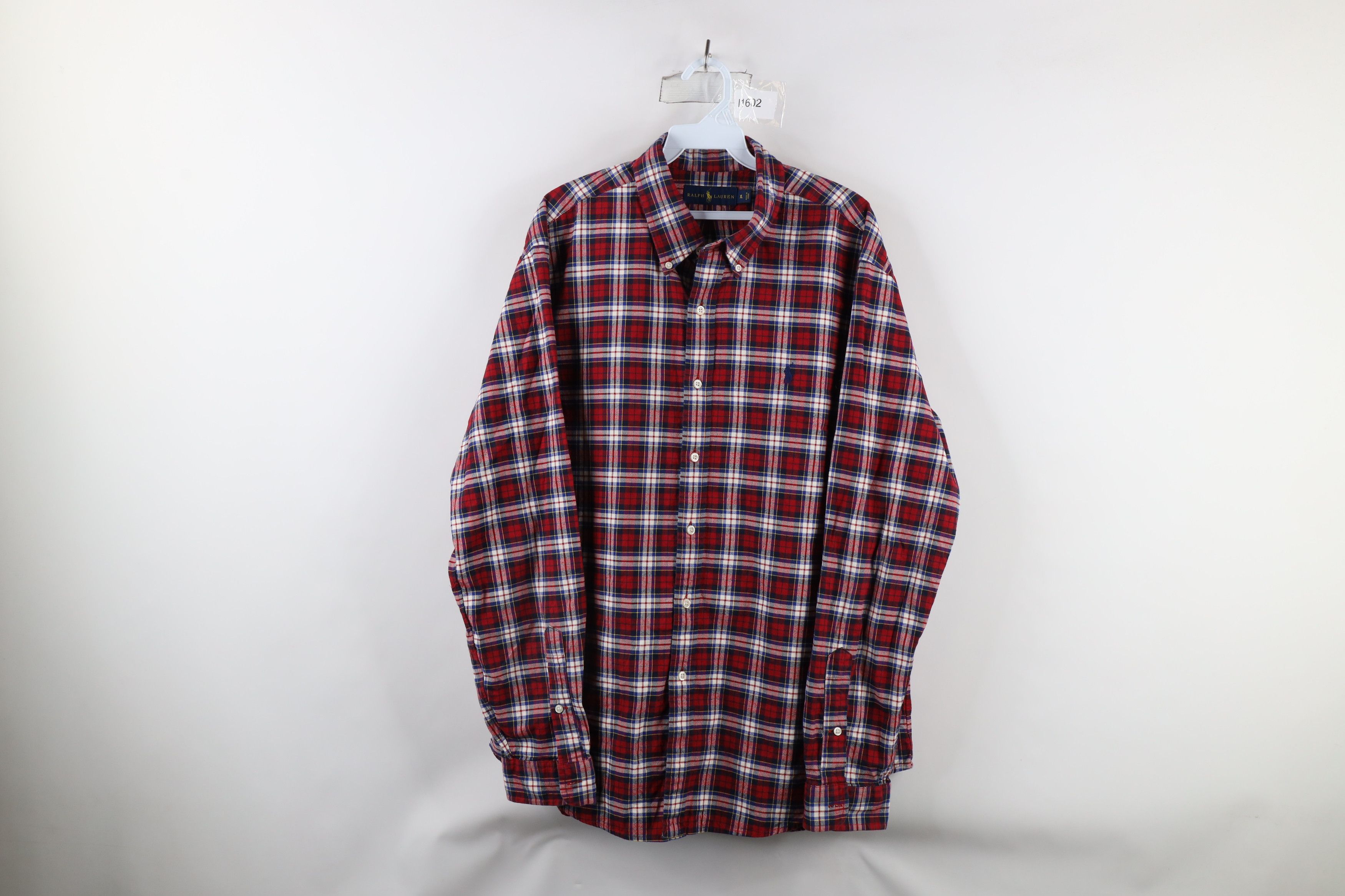 Ralph Lauren × Vintage Vintage Ralph Lauren Collared Button Down Shirt Plaid Size US XL / EU 56 / 4 - 1 Thumbnail